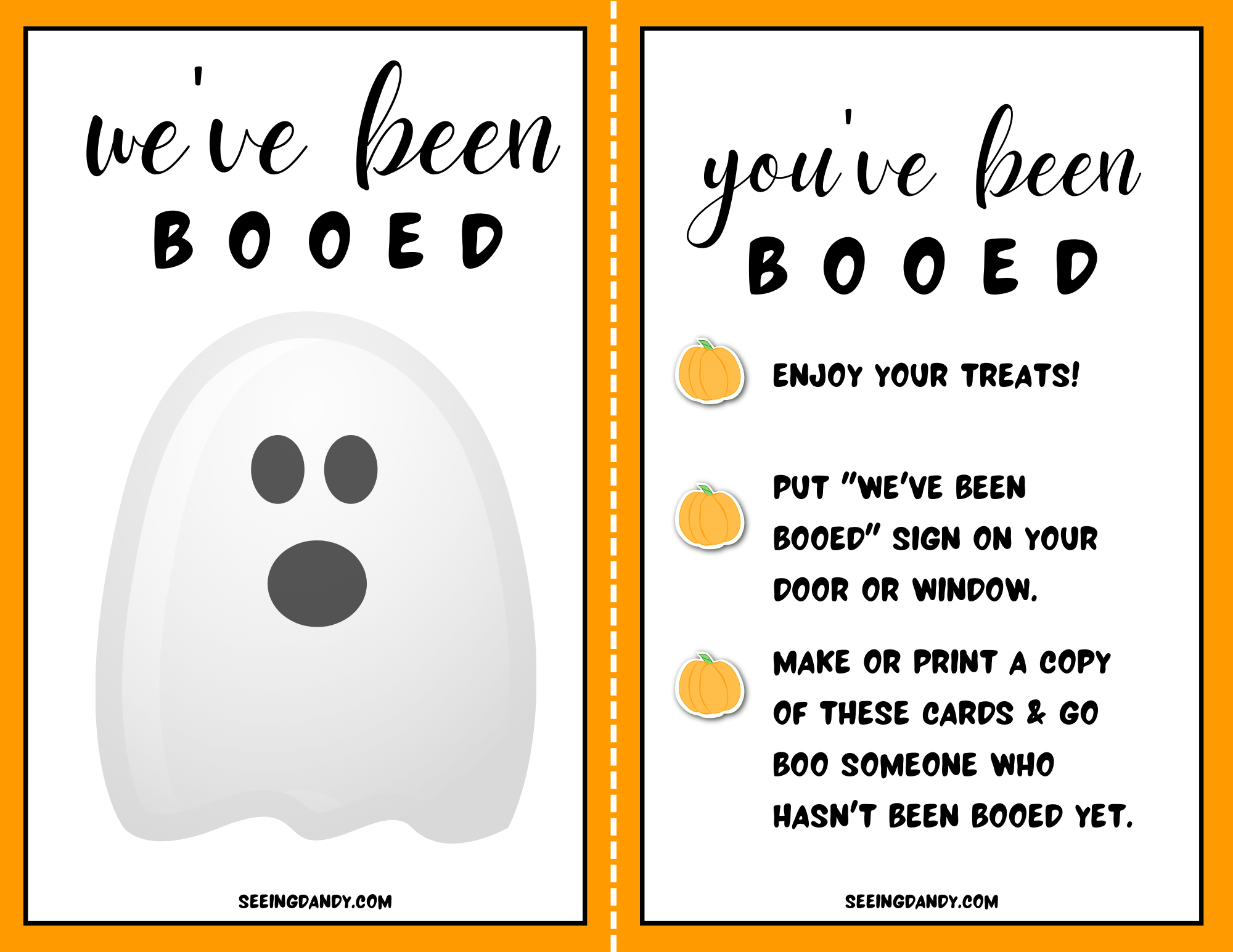 Free You ve Been Booed Printable Signs Halloween Activity For Family Fun Seeing Dandy Blog