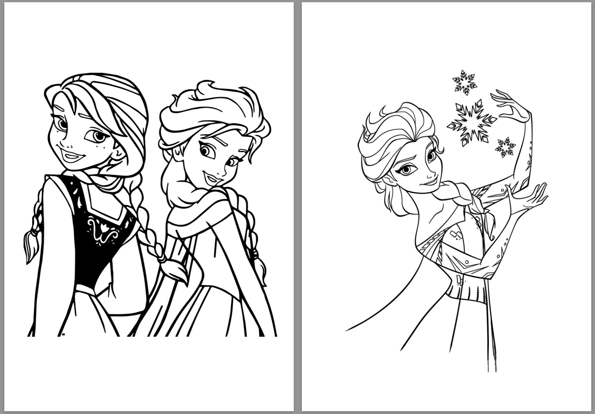 Frozen Coloring Book Anna Elsa Olaf 15 Pages printable PDF Etsy