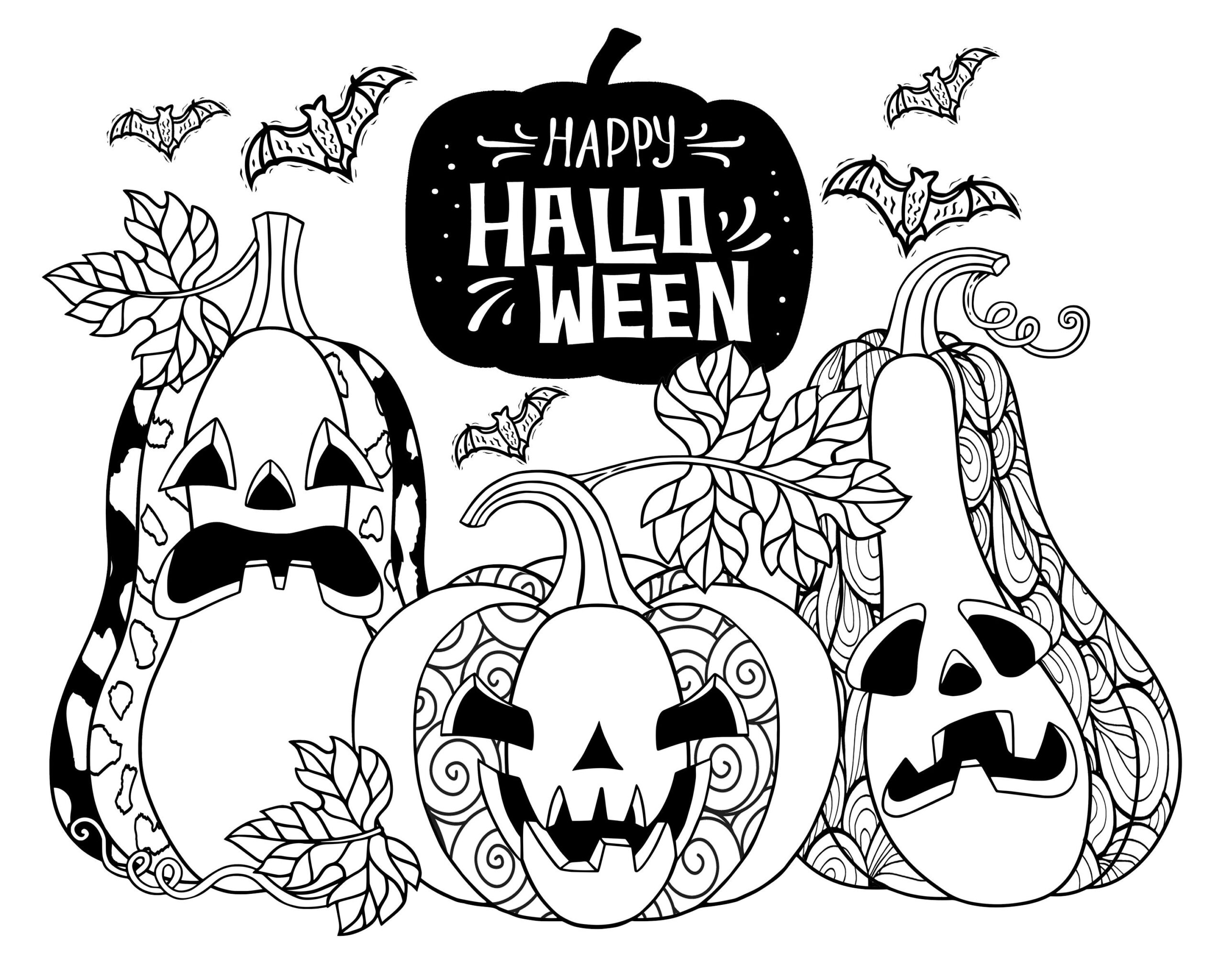 Halloween Coloring Pages Spooky Witch Pumpkin Ghost Designs digital Download Etsy