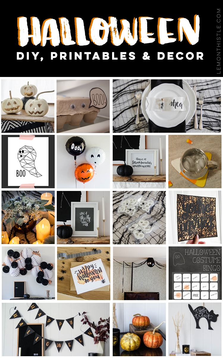 Halloween DIY Decor Printables Lemon Thistle