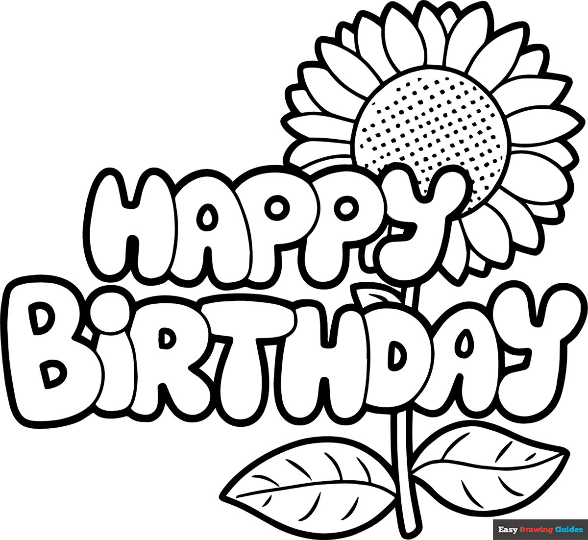 happy birthday printable coloring pages