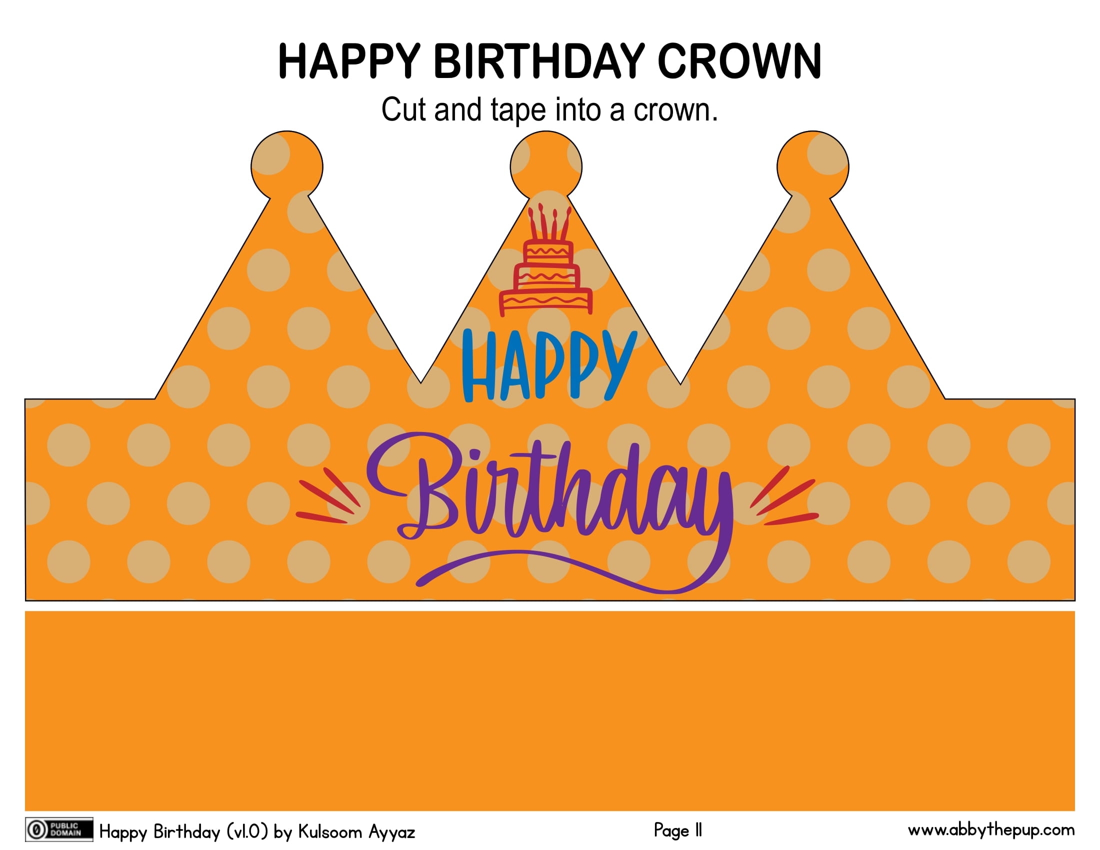 birthday crown printable
