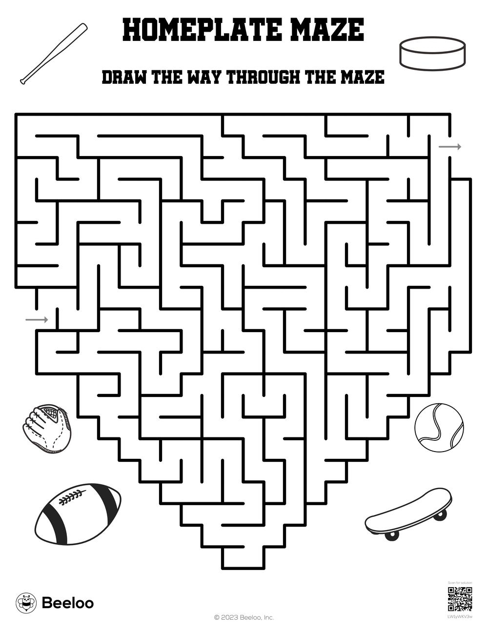 Homeplate Maze Beeloo Printable Crafts And Activities For Kids