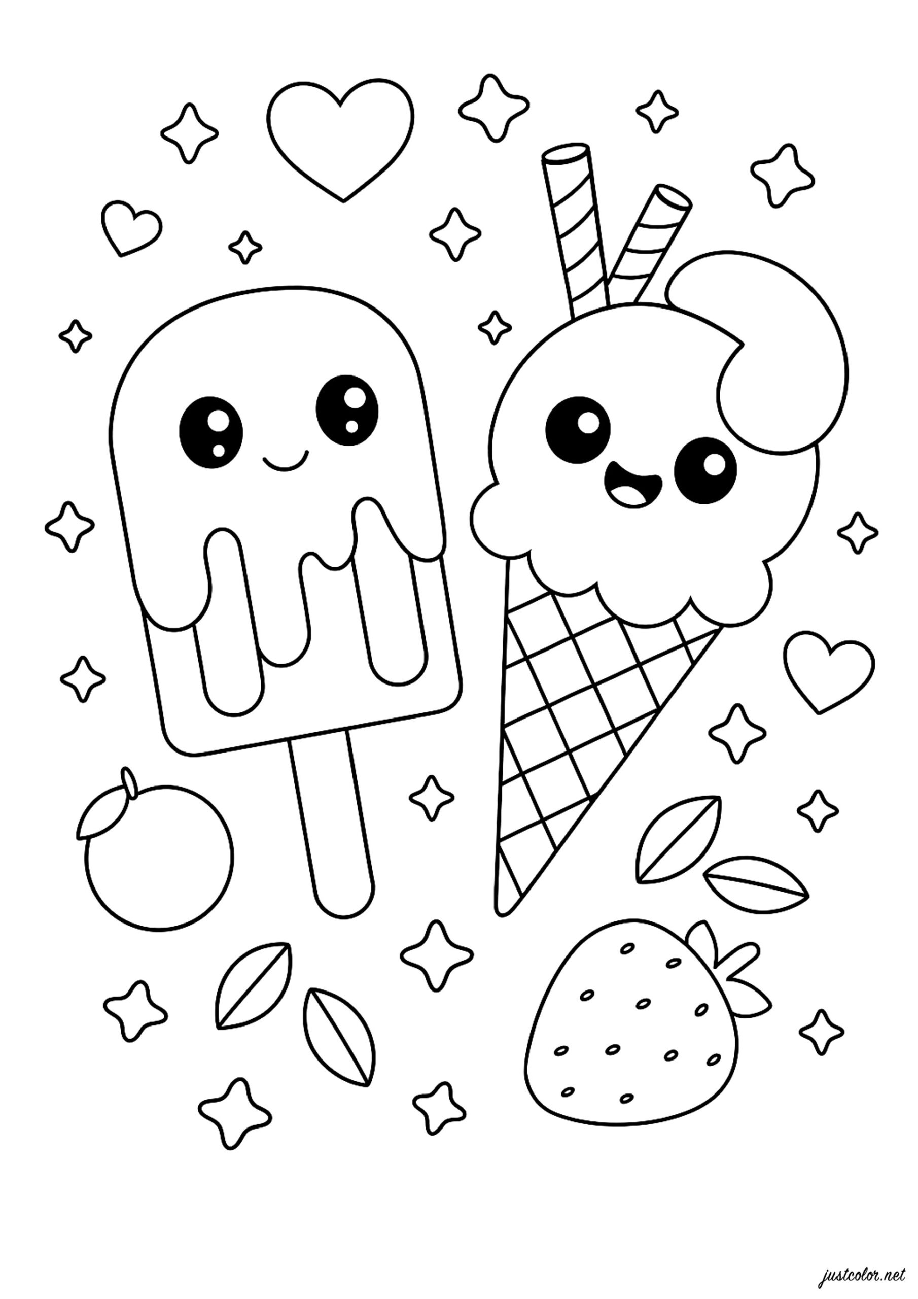 printable food coloring pages