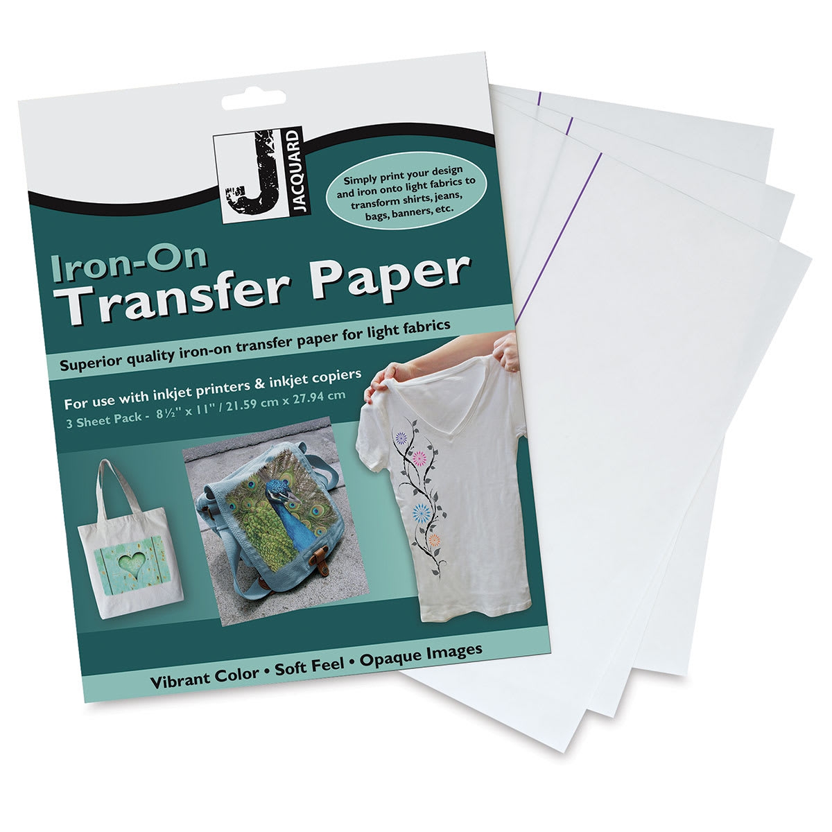 Jacquard Iron On Transfer Paper For Light Fabrics 8 5 X 11 Sheets Pkg Of 3 BLICK Art Materials Jacquard Iron On Transfer Paper For Light Fabrics 8 5 X 11 Sheets Pkg Of 3 BLICK Art Materials