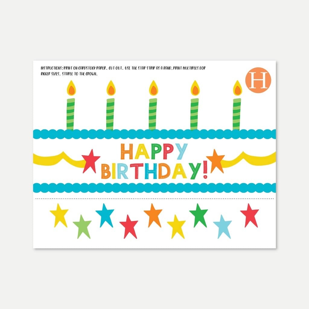Kids Birthday Crown Template Printable Birthday Headband Editable Bday Party Crown Colorful DIY Paper Hat For Boys Girls First Birthday Etsy Finland