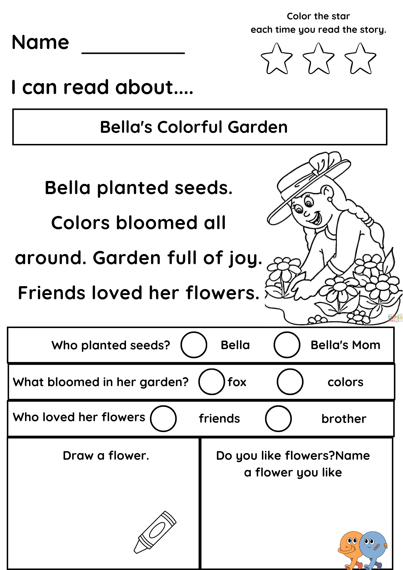 kindergarten reading printables kindergarten reading printables