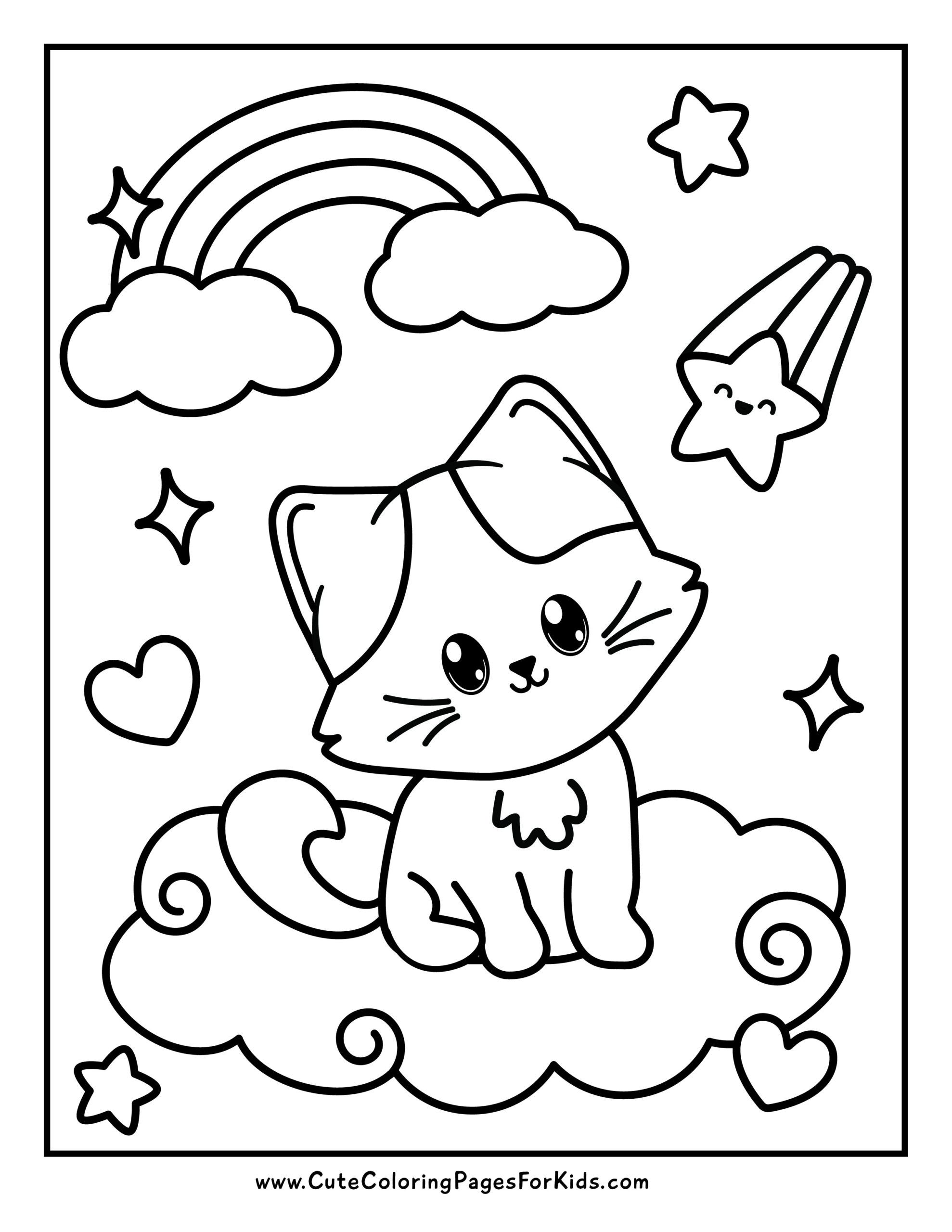 Kitty Cat Coloring Pages 10 Free Printable PDFs Cute Coloring Pages For Kids Kitty Cat Coloring Pages 10 Free Printable PDFs Cute Coloring Pages For Kids
