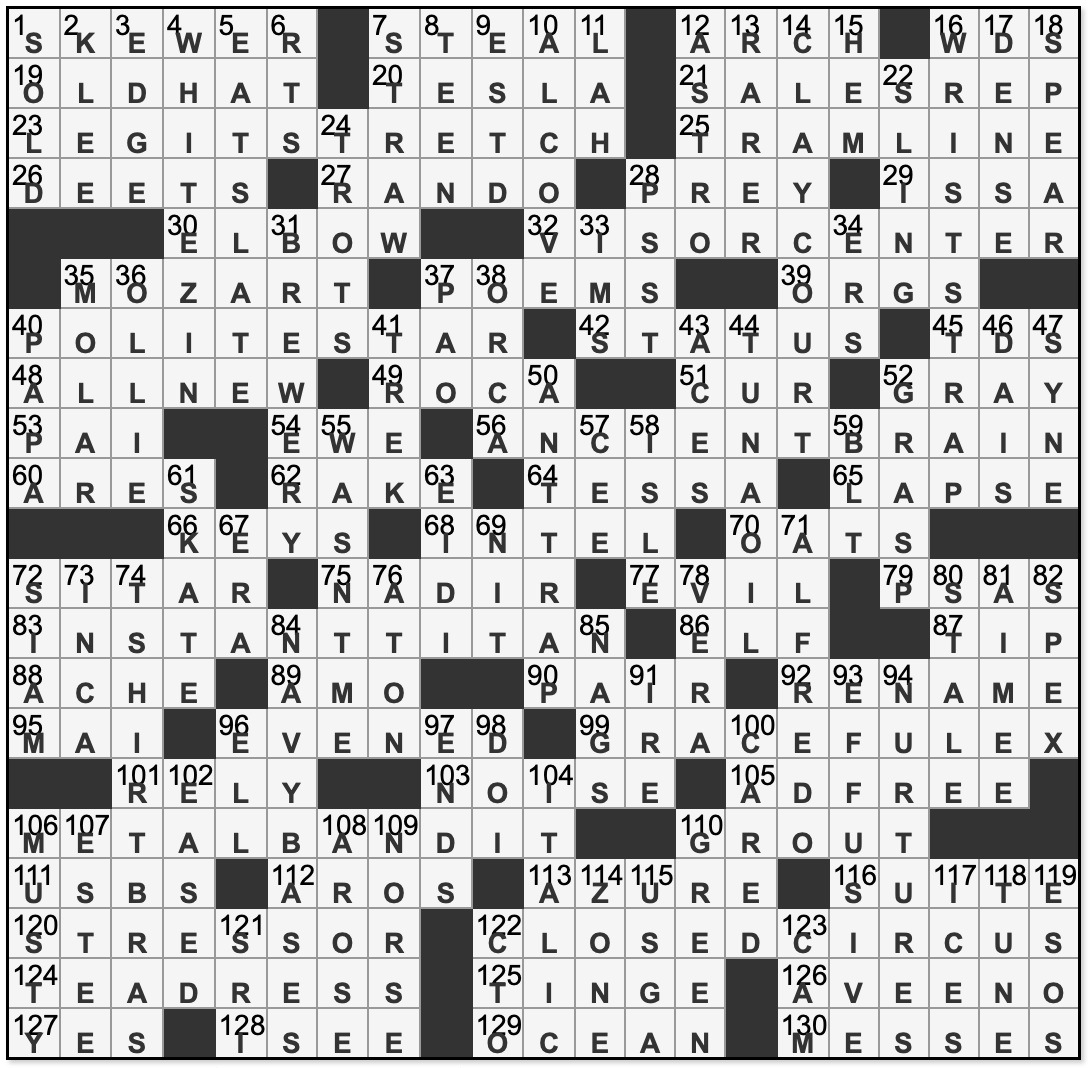 answers to sunday la times crossword puzzle