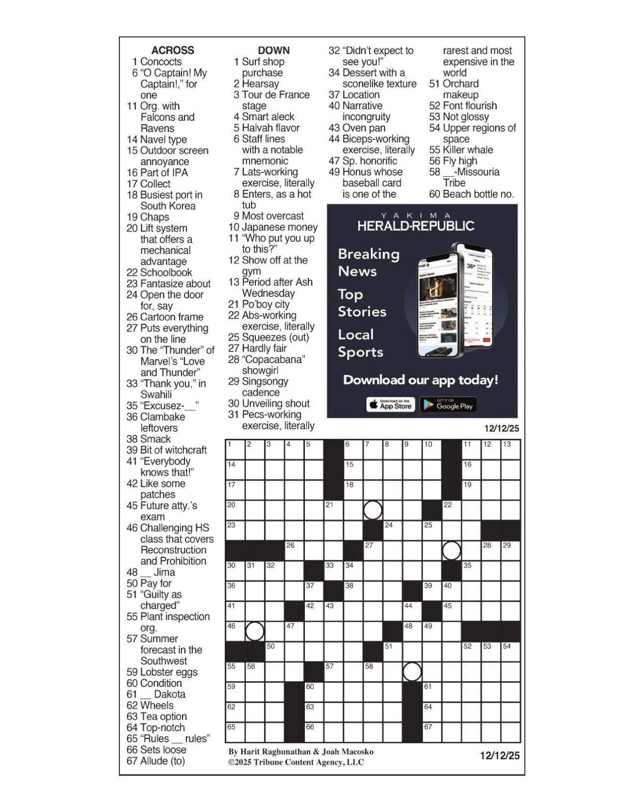 LA Times Crossword Dec 12 2025 Crosswords Yakimaherald