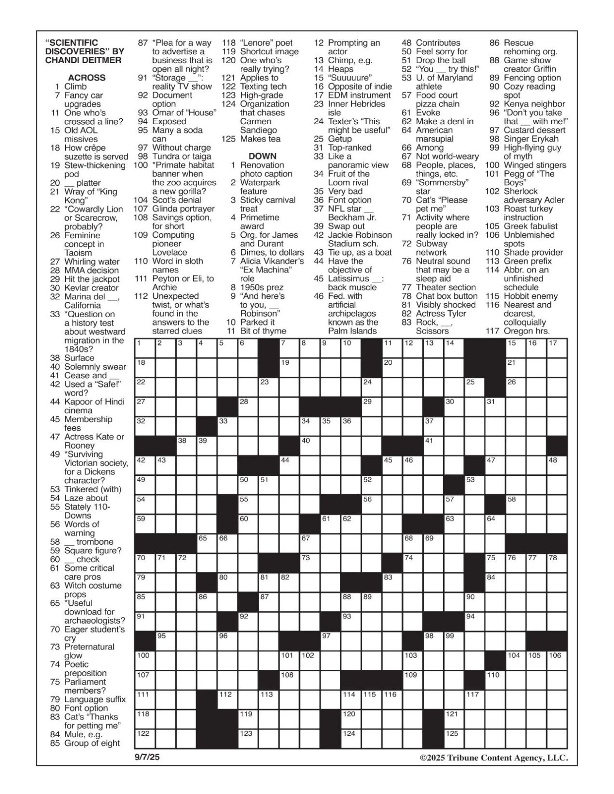 LA Times Crossword Sept 7 2025 Crosswords Yakimaherald