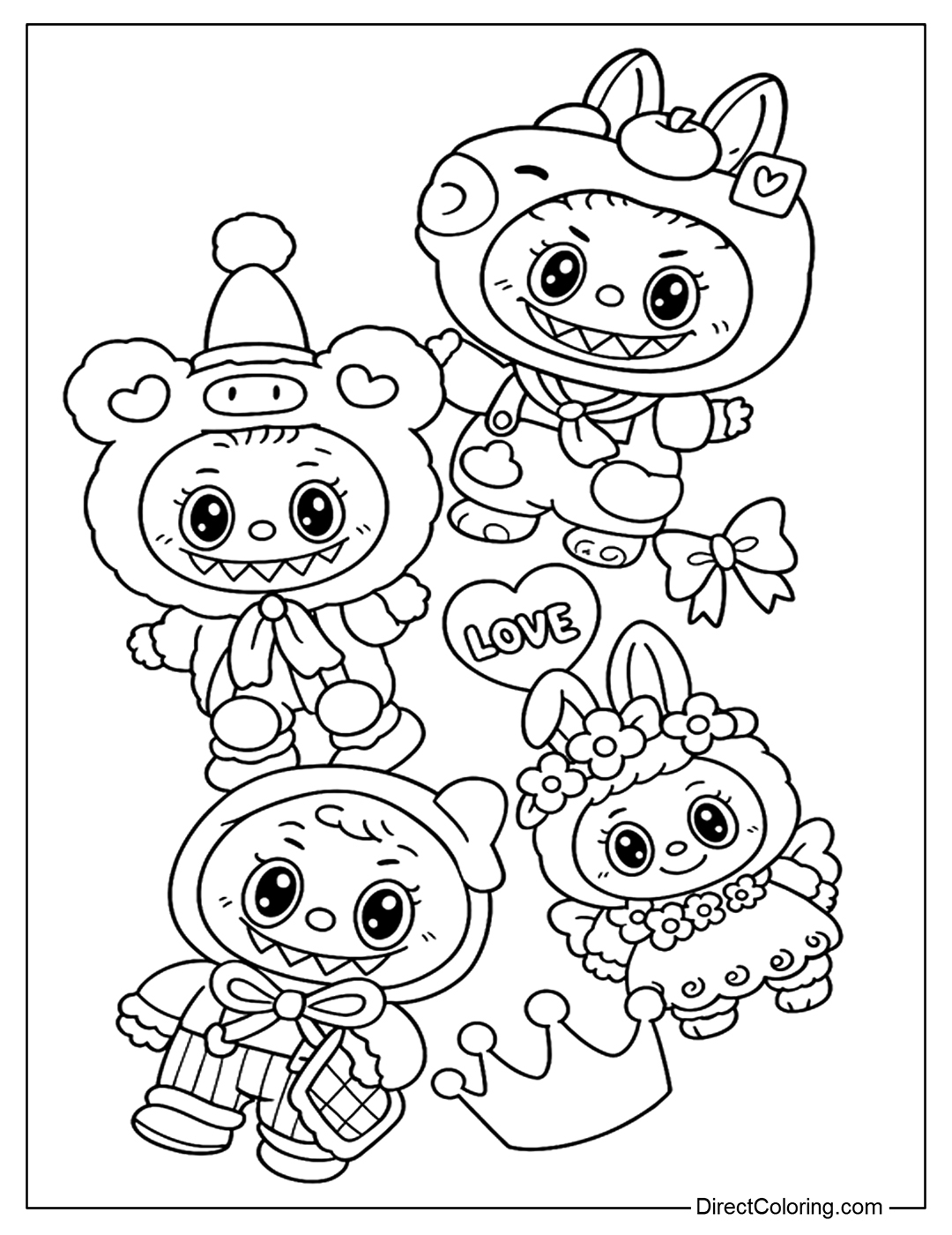 labubu printable coloring pages labubu printable coloring pages