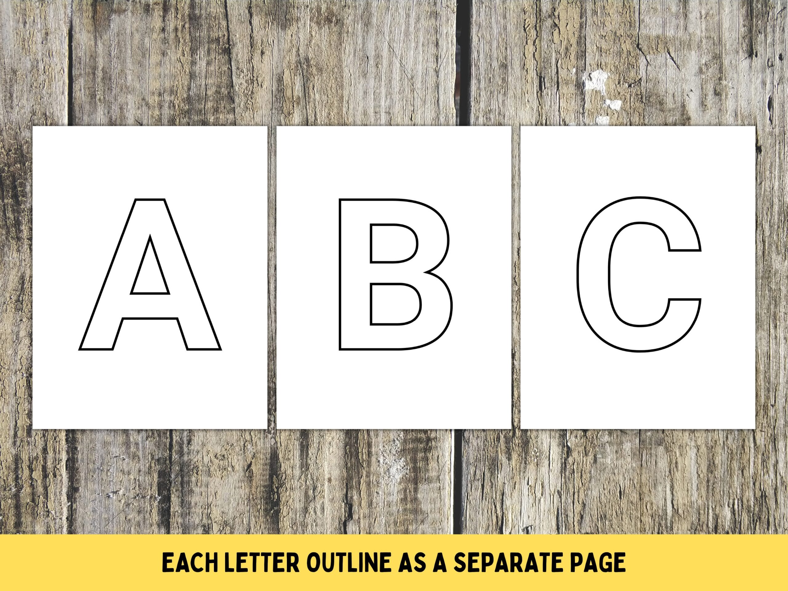 Large Printable Alphabet Letters Classroom Bulletin Board editable Colors PDF Etsy