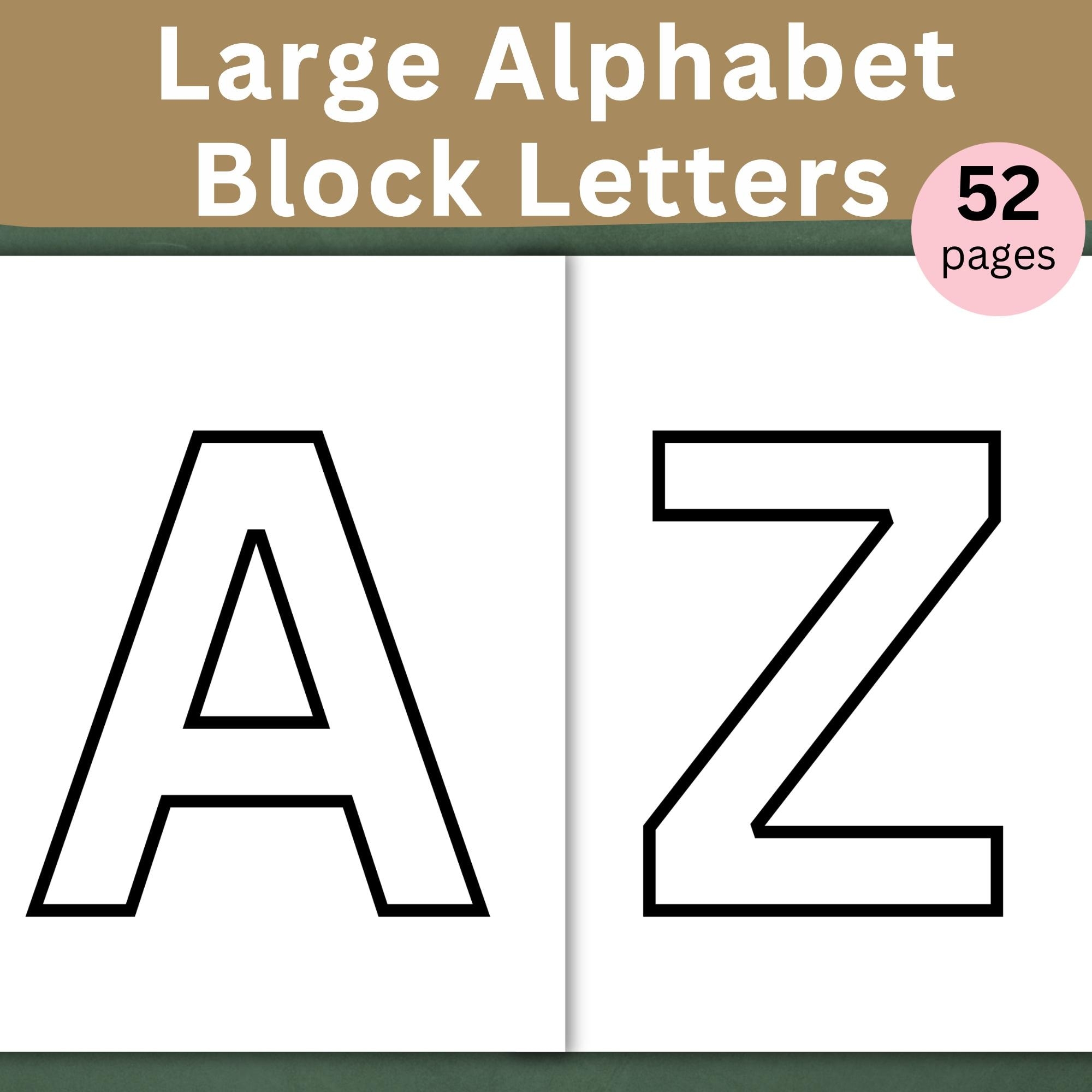 Large Printable Alphabet Letters Printable Large Block Letters Uppercase And Lowercase Alphabet Fun Crafting Activities For Kids Etsy Large Printable Alphabet Letters Printable Large Block Letters Uppercase And Lowercase Alphabet Fun Crafting Activities For Kids Etsy