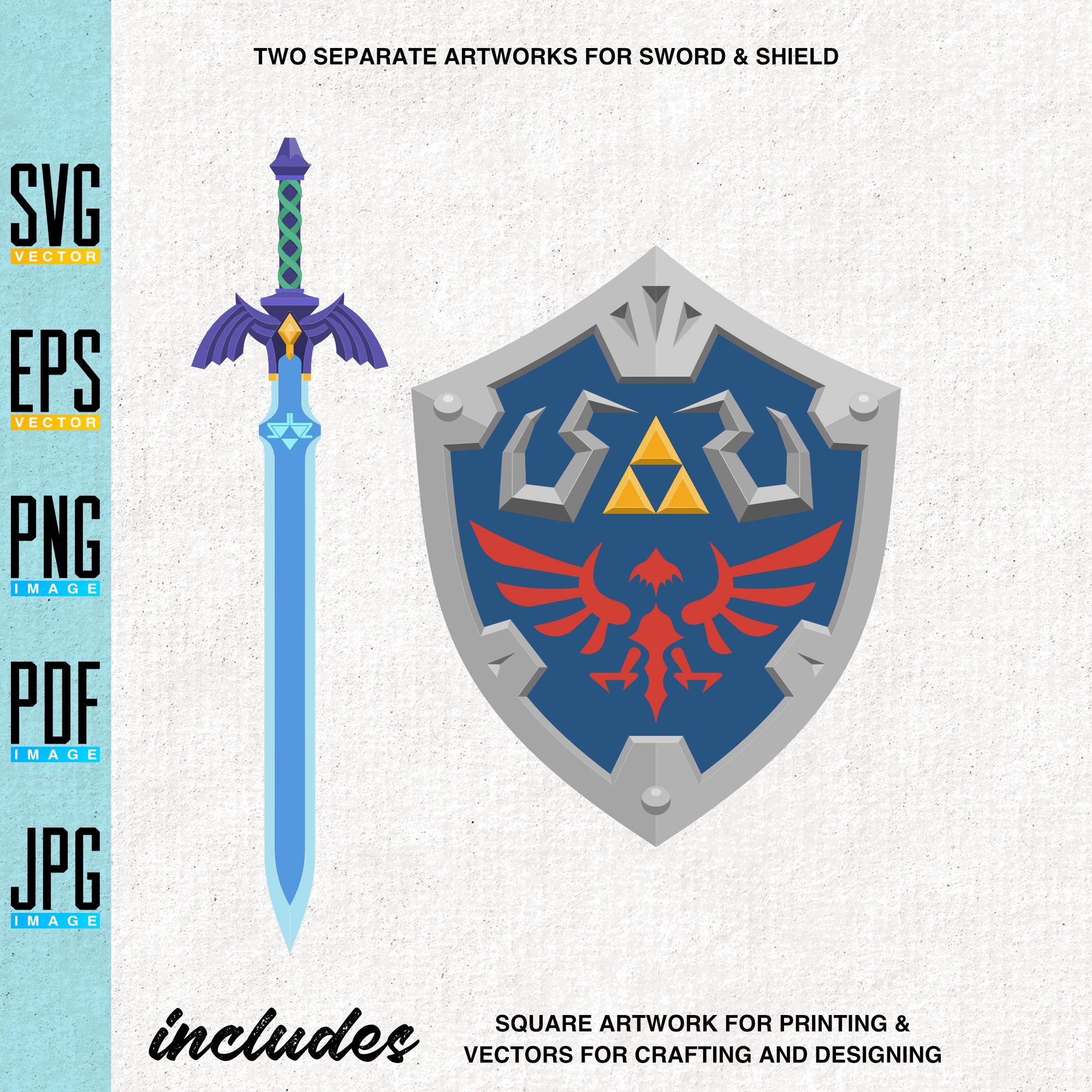 link master sword colored printable template