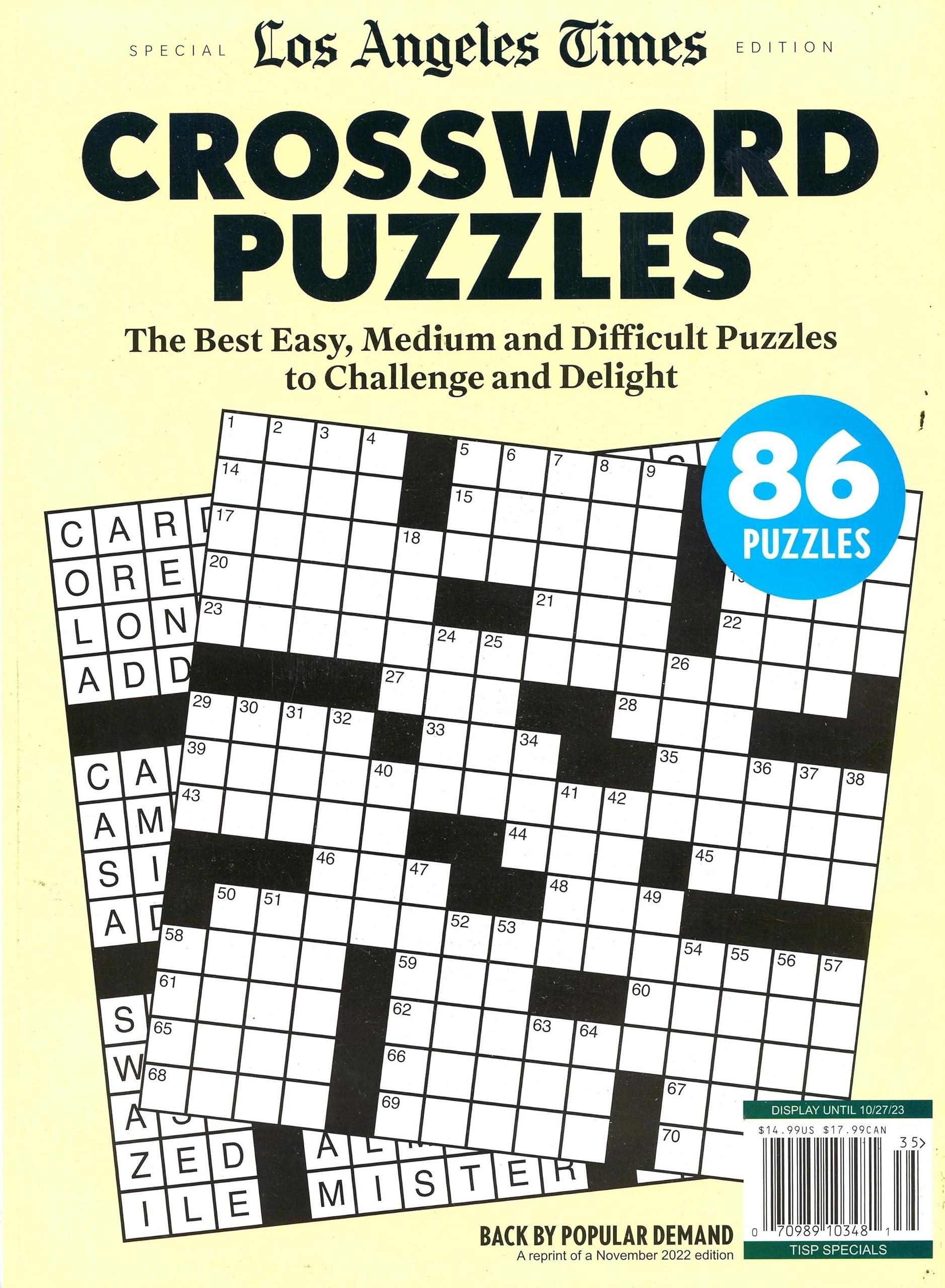 LOS ANGELES TIME CROSSWORD EXPRESS MAG SPECIAL TIMES 2023 86 PUZZLES BRAND NEW By TISP Magazine LAT Goodreads