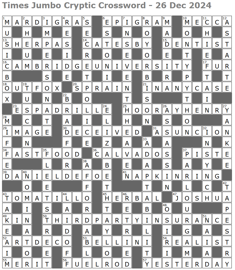 universal crossword puzzle answers today giant