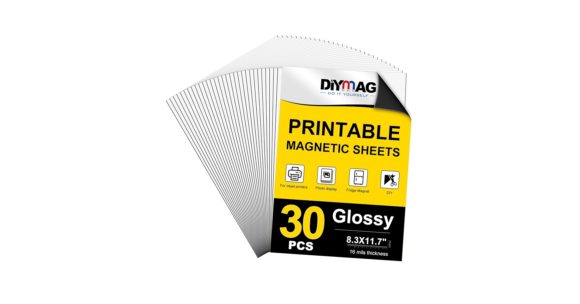 Magnetic Photo Paper 8 5x11 30 Pack Inkjet Magnetic Paper 12mil Thickness DIY Magnet Sheets Printable Magnetic Sheets