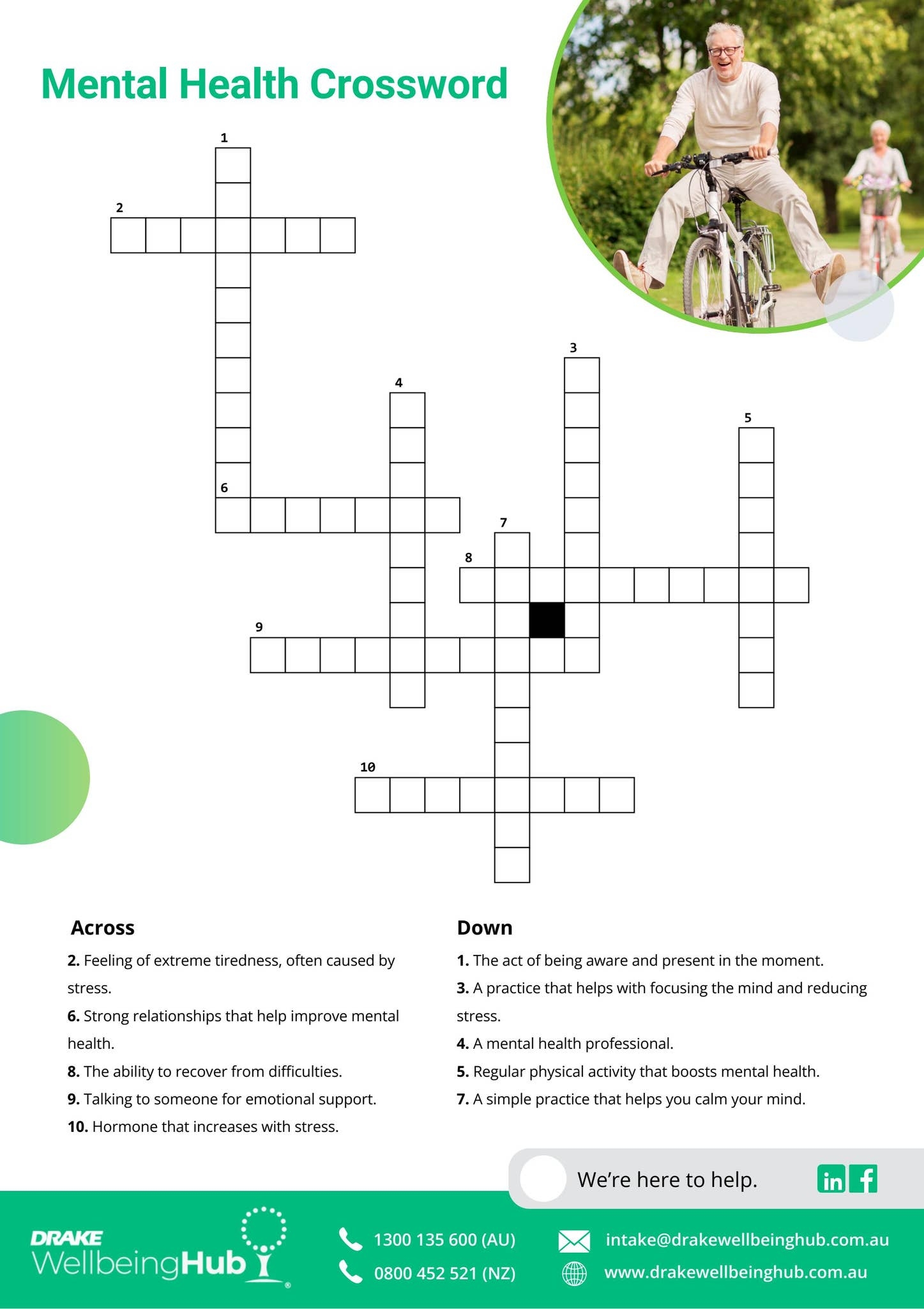 crossword puzzle mental health