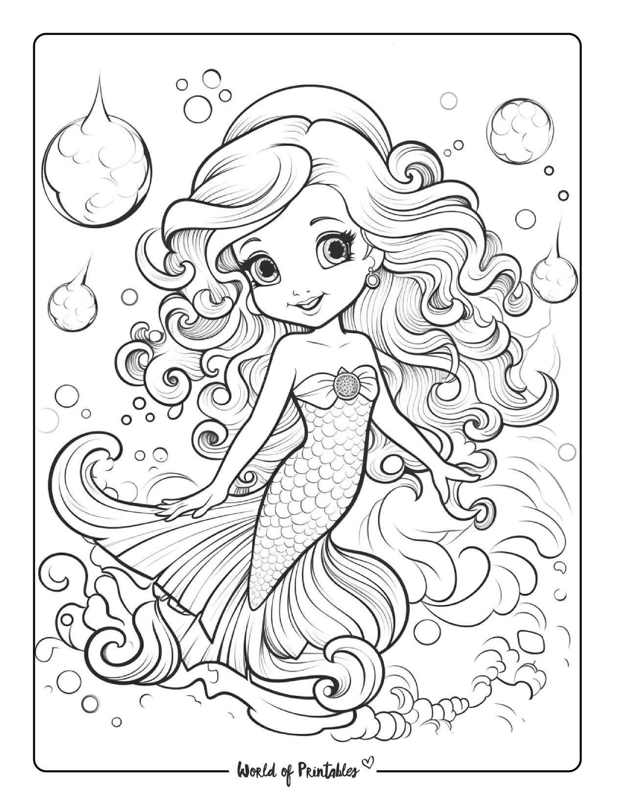 Mermaid Coloring Pages 10 Free Printable Designs