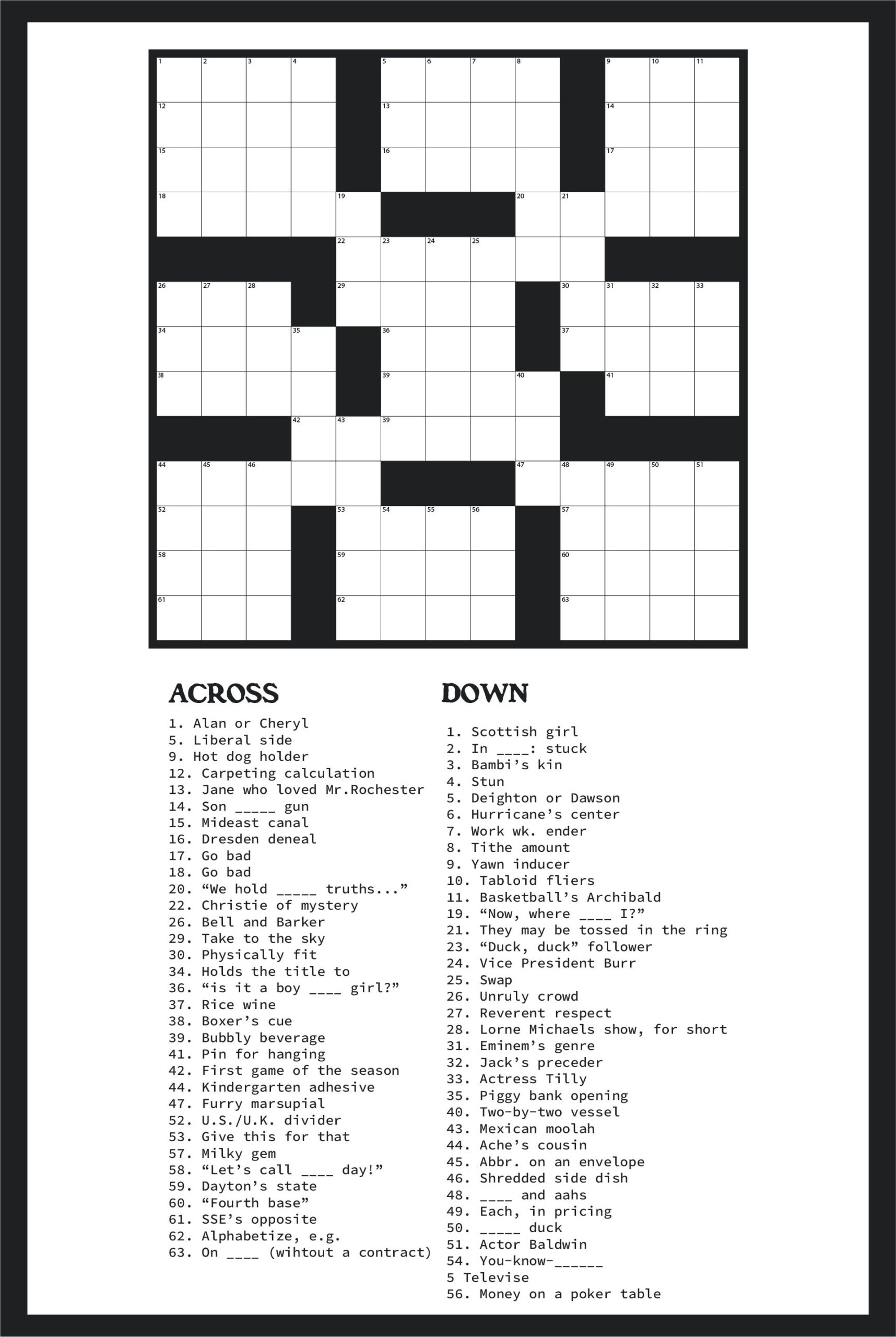 free printable easy crosswords free printable easy crosswords