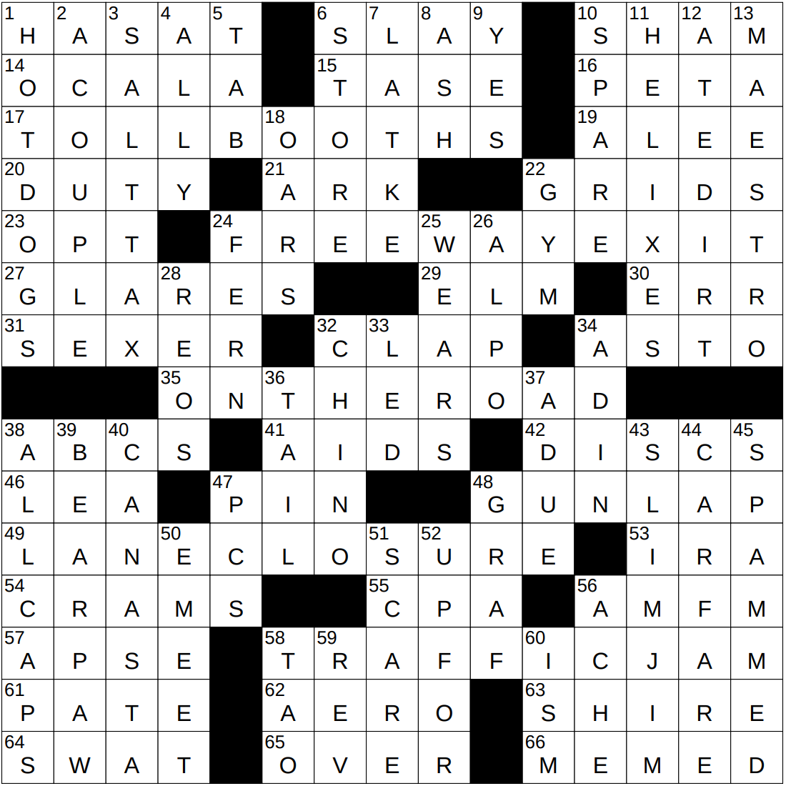 the daily commuter crossword answers today