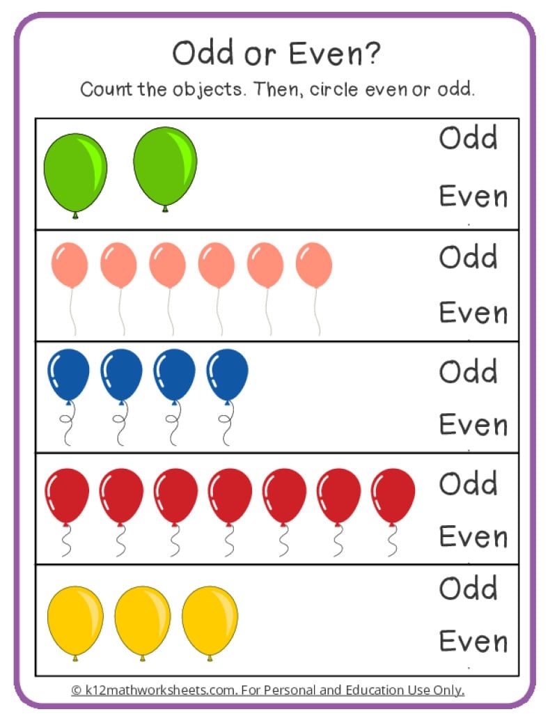 Odd And Even Numbers Worksheets Odd And Even Numbers Worksheets