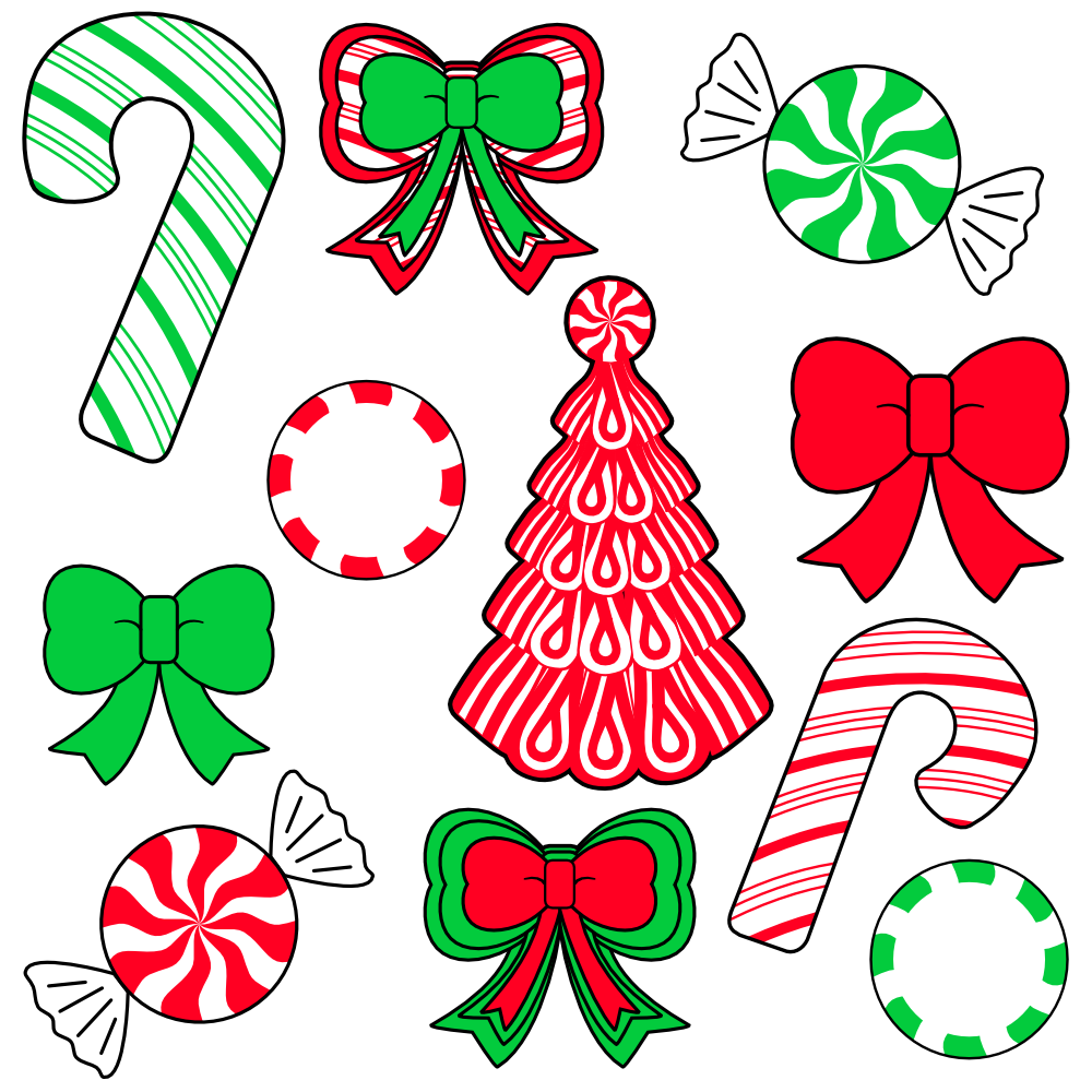 Peppermints And Candy Canes Display Collection The Fairy Printsess
