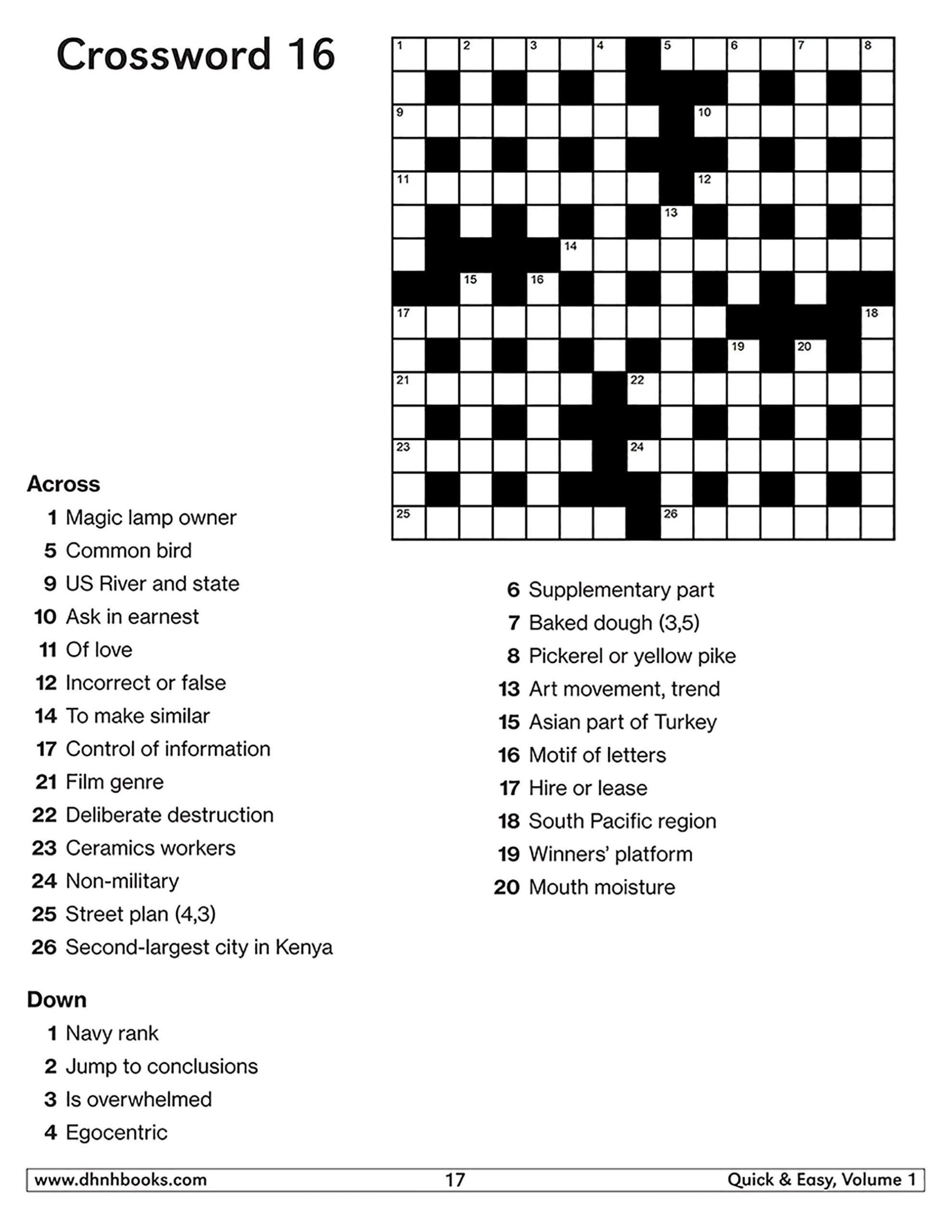 Print at home Quick And Easy Crossword Puzzles Vol 1 Digital Download Etsy Print at home Quick And Easy Crossword Puzzles Vol 1 Digital Download Etsy