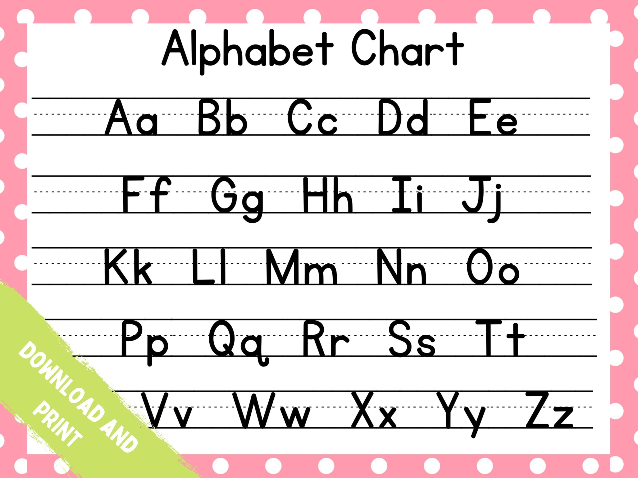 printable alphabet chart printable alphabet chart