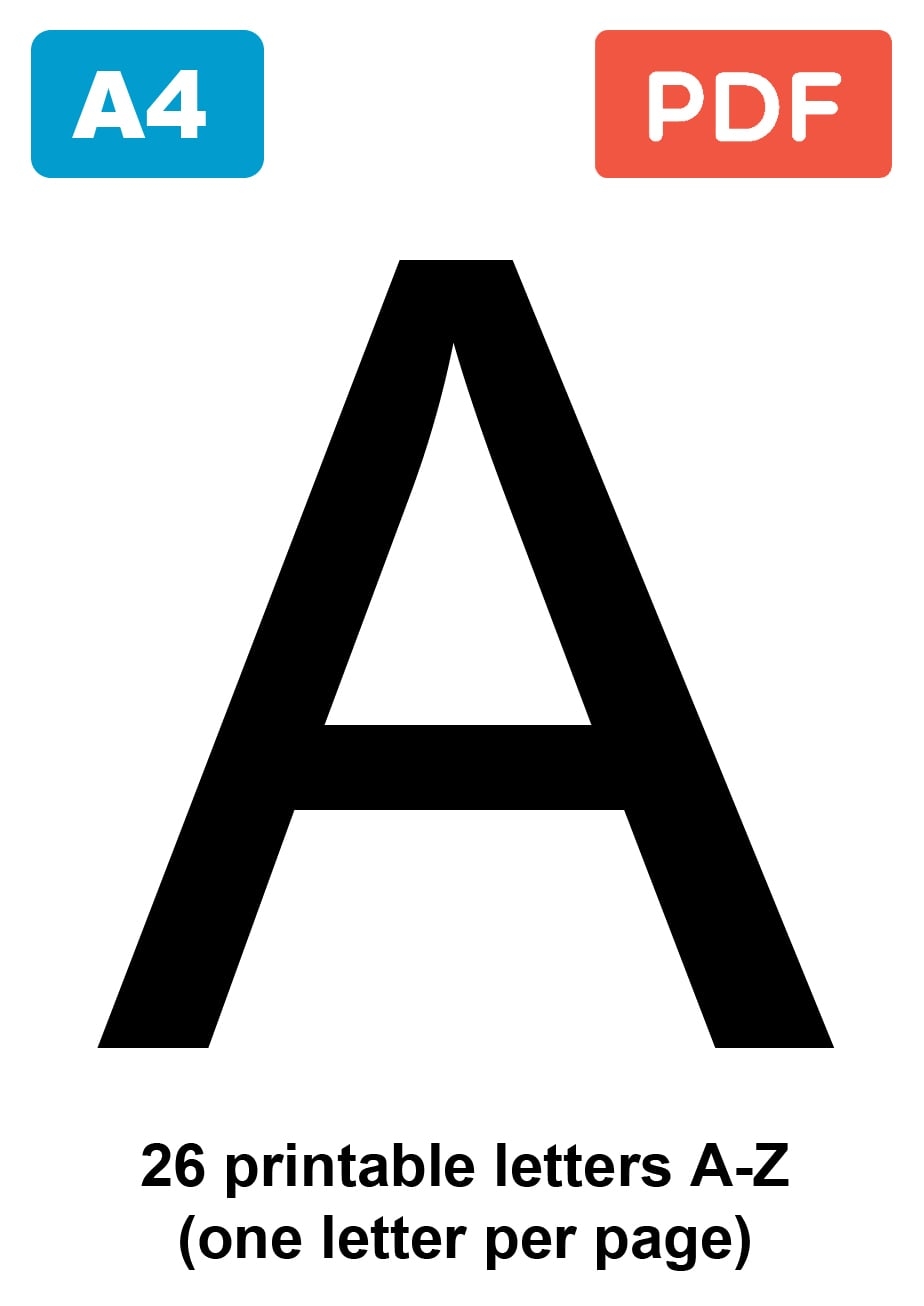 Printable Alphabet Letters 26 Letters A Z Memozor