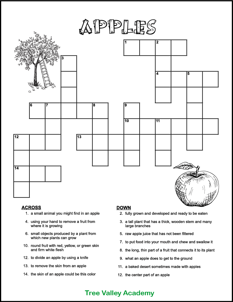 free easy crossword puzzles printable