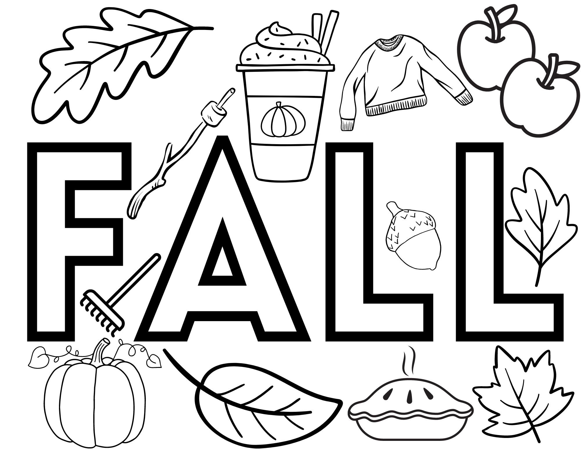 fall color sheets printable