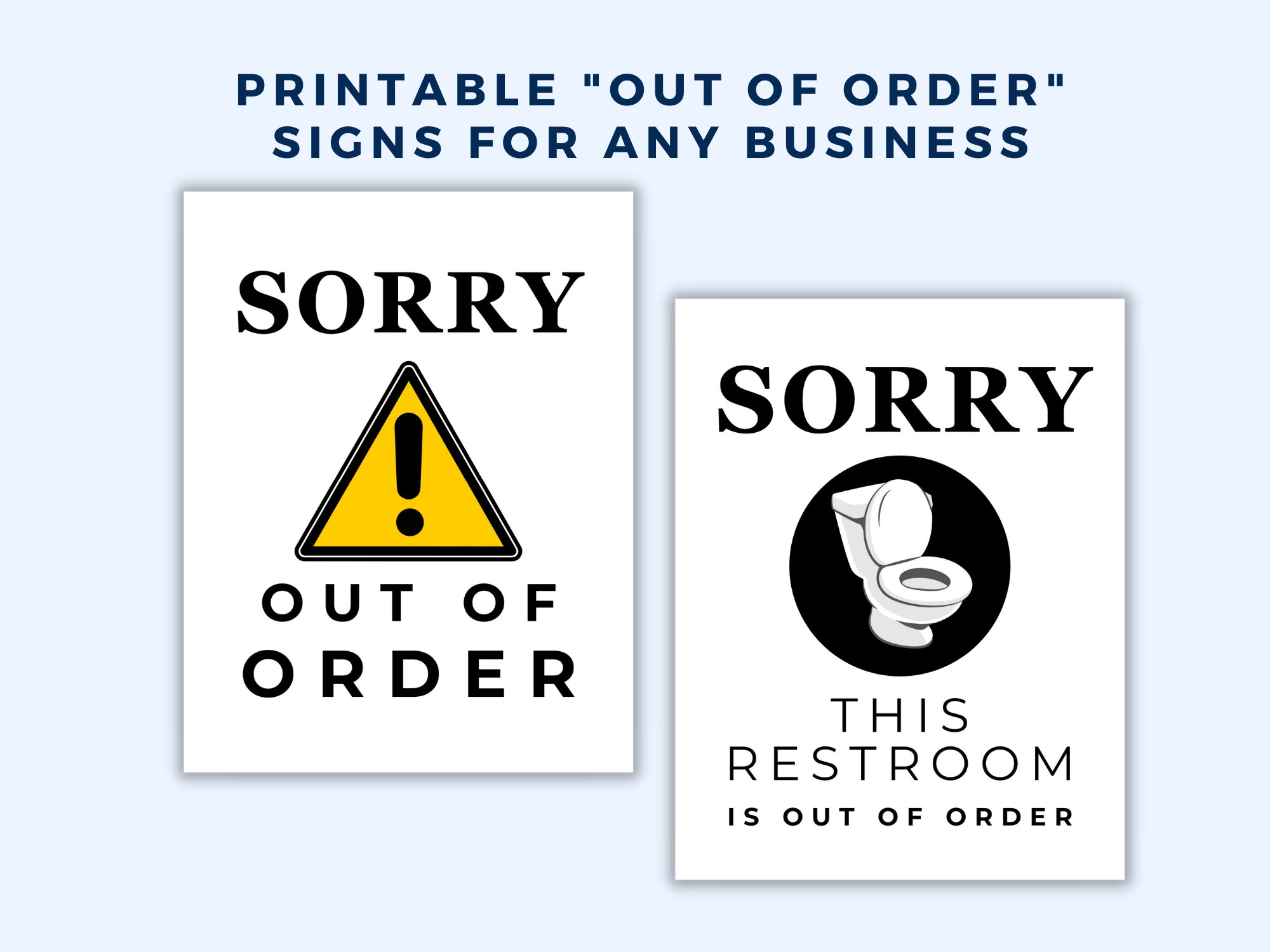 out order sign