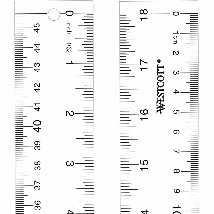 Printable Ruler Mm Ruler For Glasses Westcott 18 Transparent Ruler 18 Length 1 Width 1 16