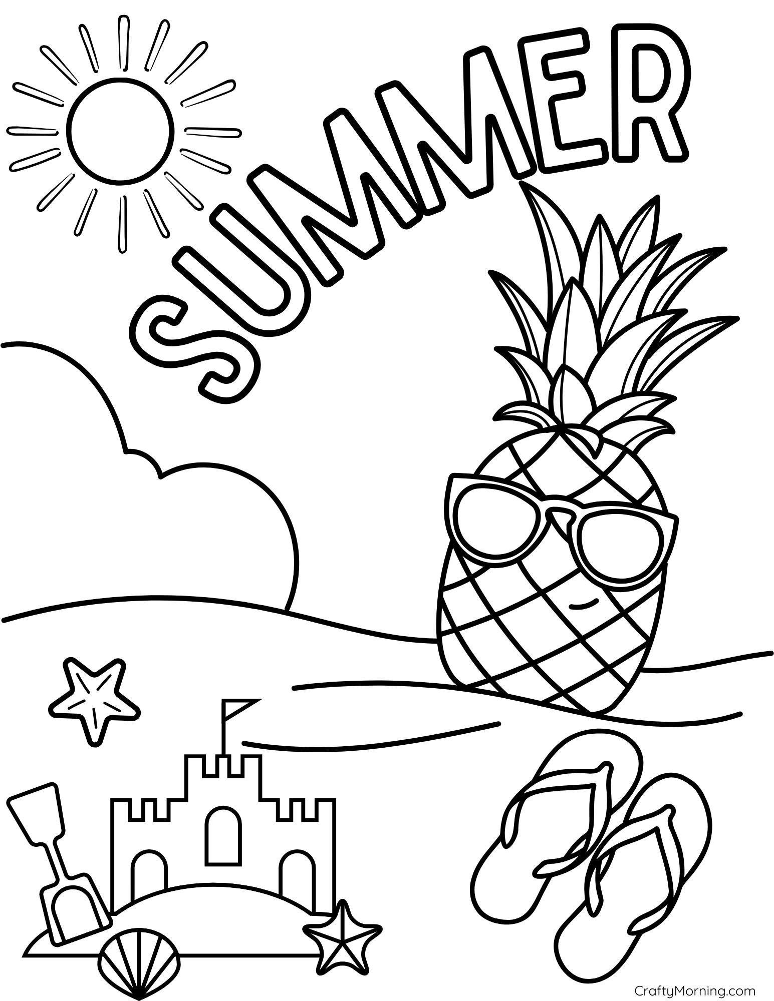 Printable Summer Coloring Pages Crafty Morning