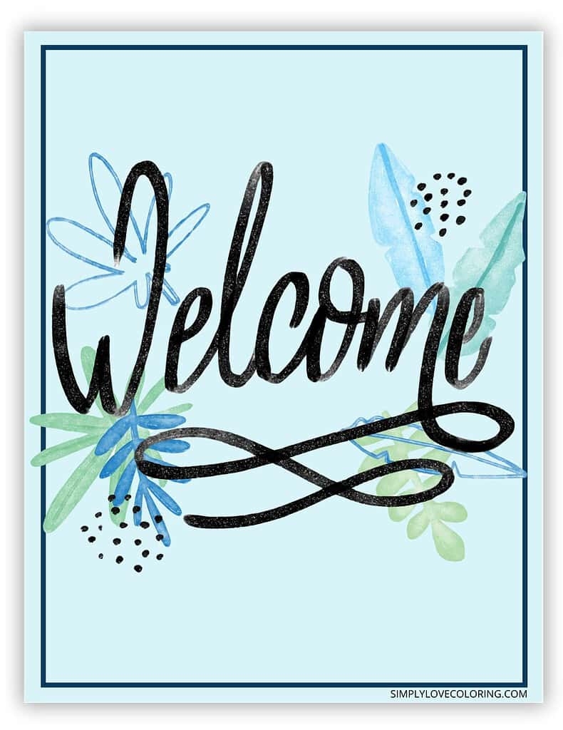 welcome sign printable