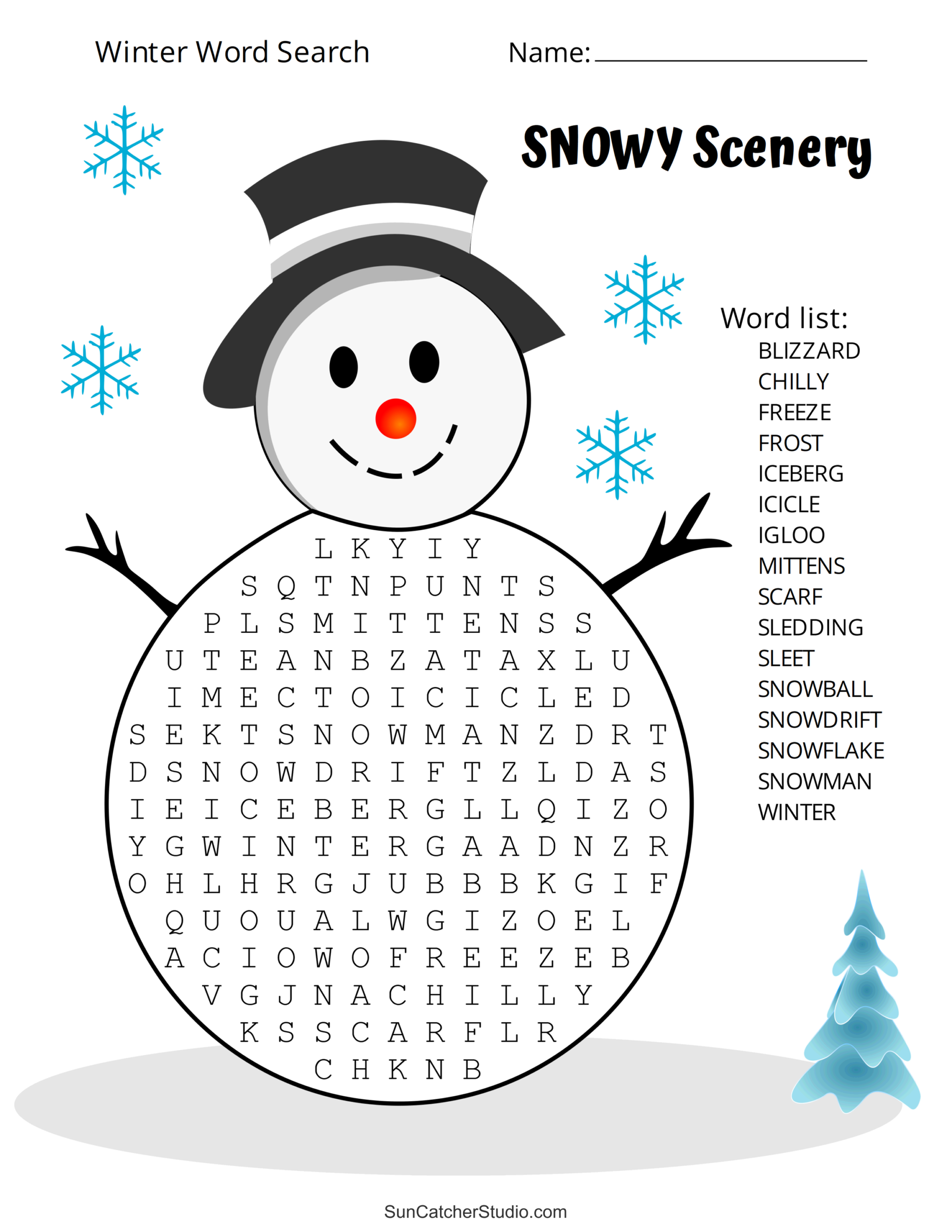 Printable Winter Word Search Puzzles Word Find Free Printables Lettering SVG Files Tools Apps