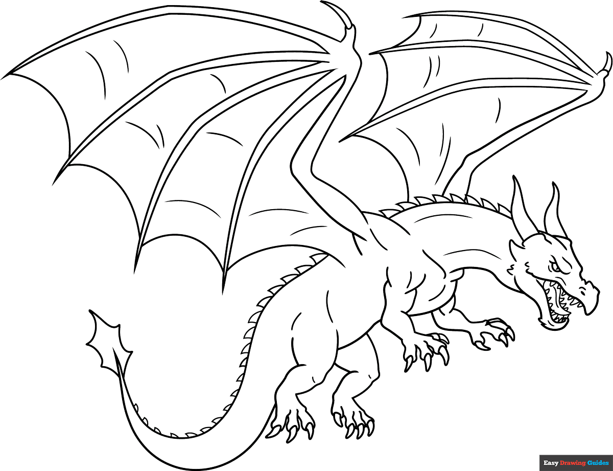 printable dragon coloring pages