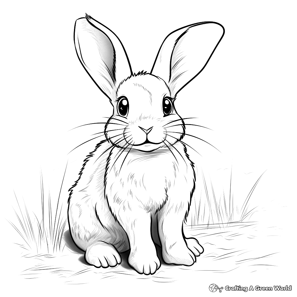 Realistic Rabbit Coloring Pages Free Printable Realistic Rabbit Coloring Pages Free Printable