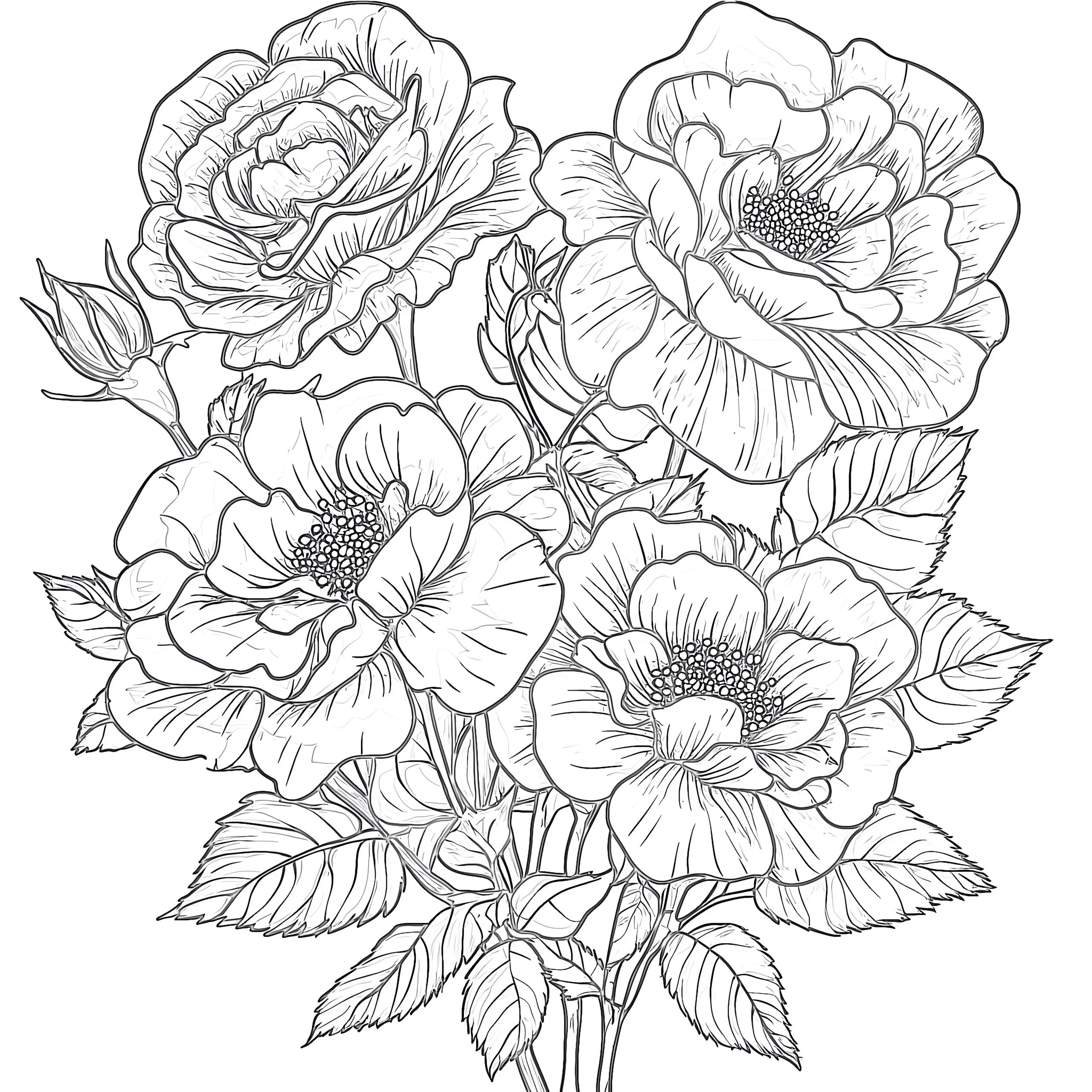 printable coloring pages of flowers printable coloring pages of flowers