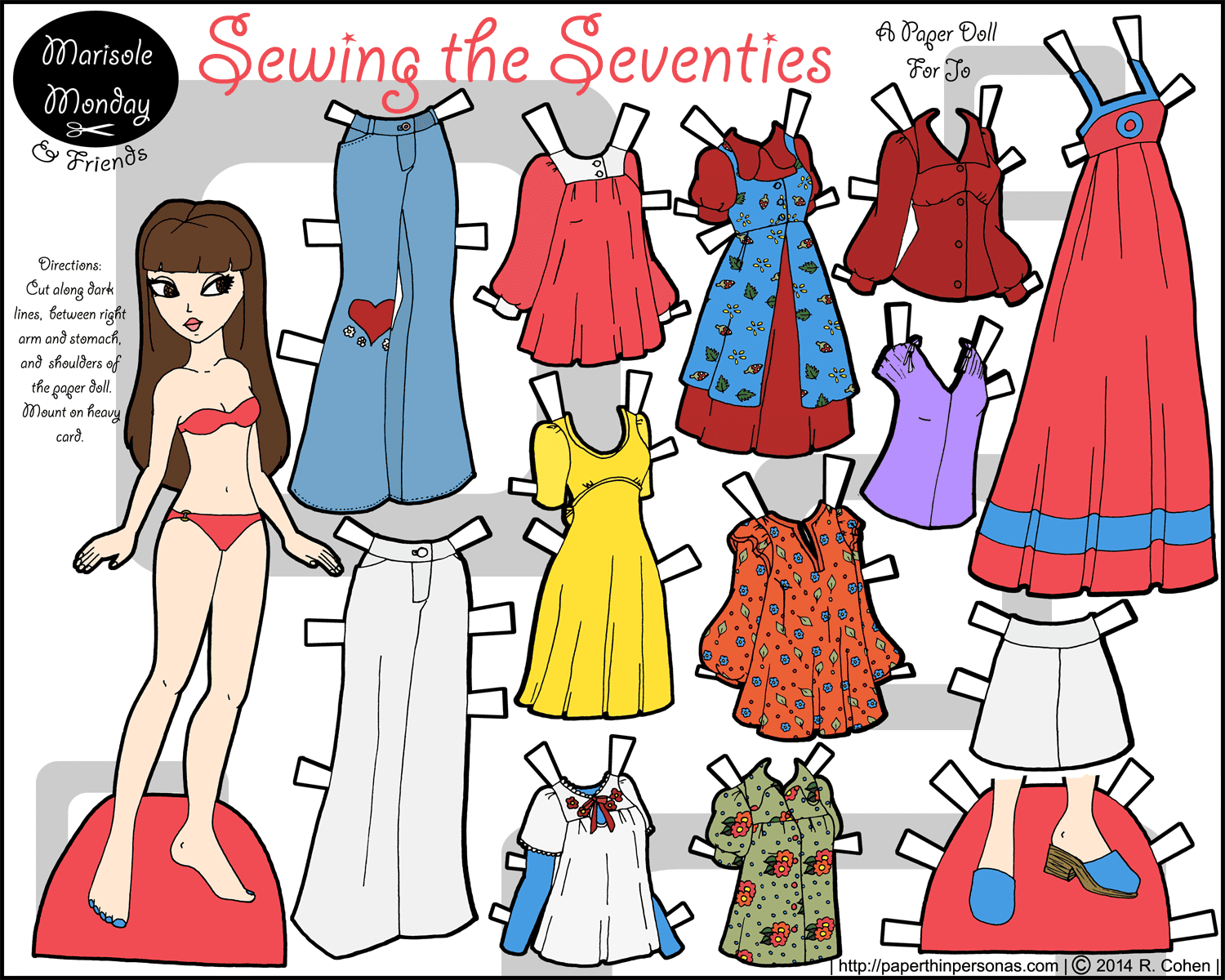 Sewing The Seventies A Printable Paper Doll For Jo Paper Thin Personas