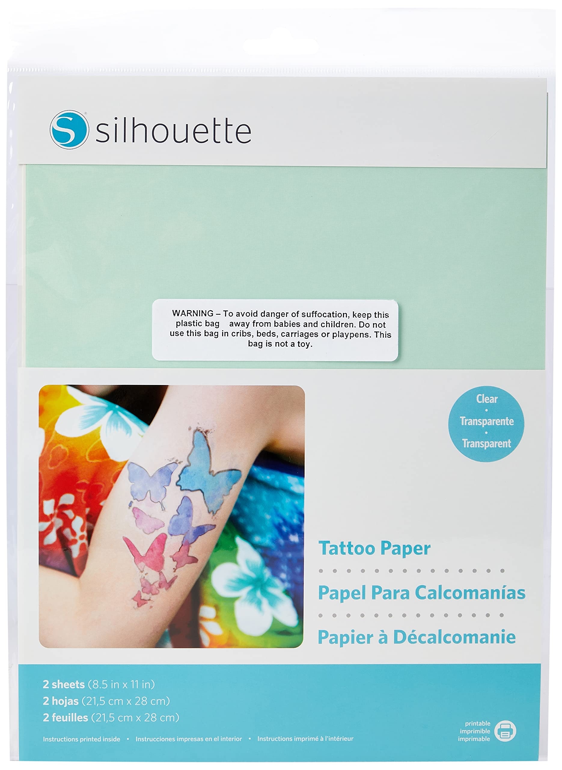 Silhouette America Temporary Tattoo Paper 8 5x11 Inches Basic Buy Now With Express International Delivery GoSupps