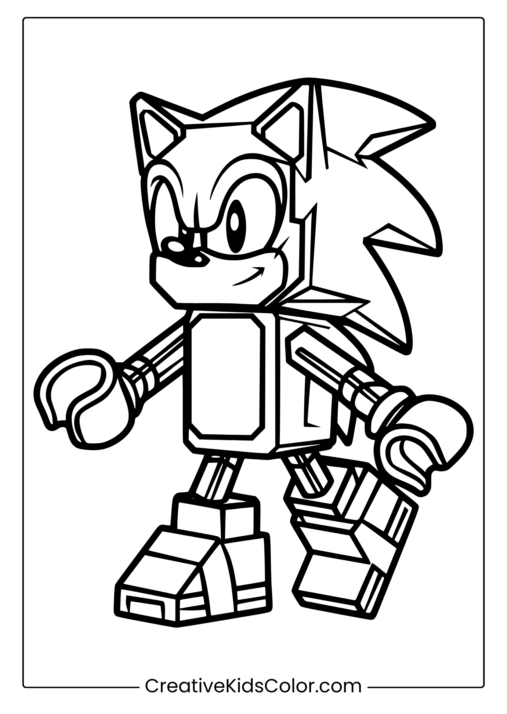 free printable sonic coloring pages