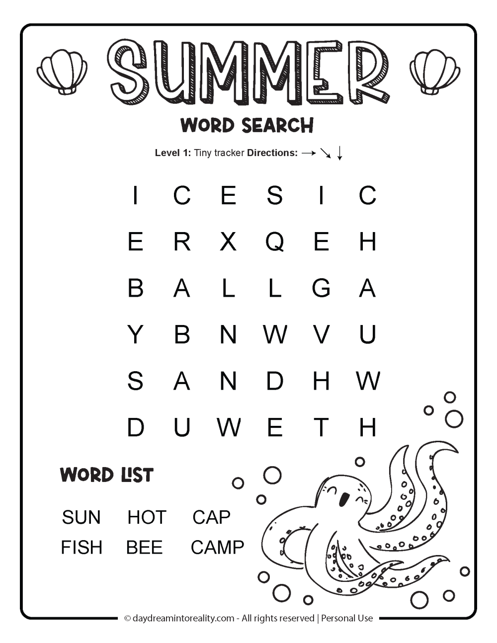 easy word searches printable