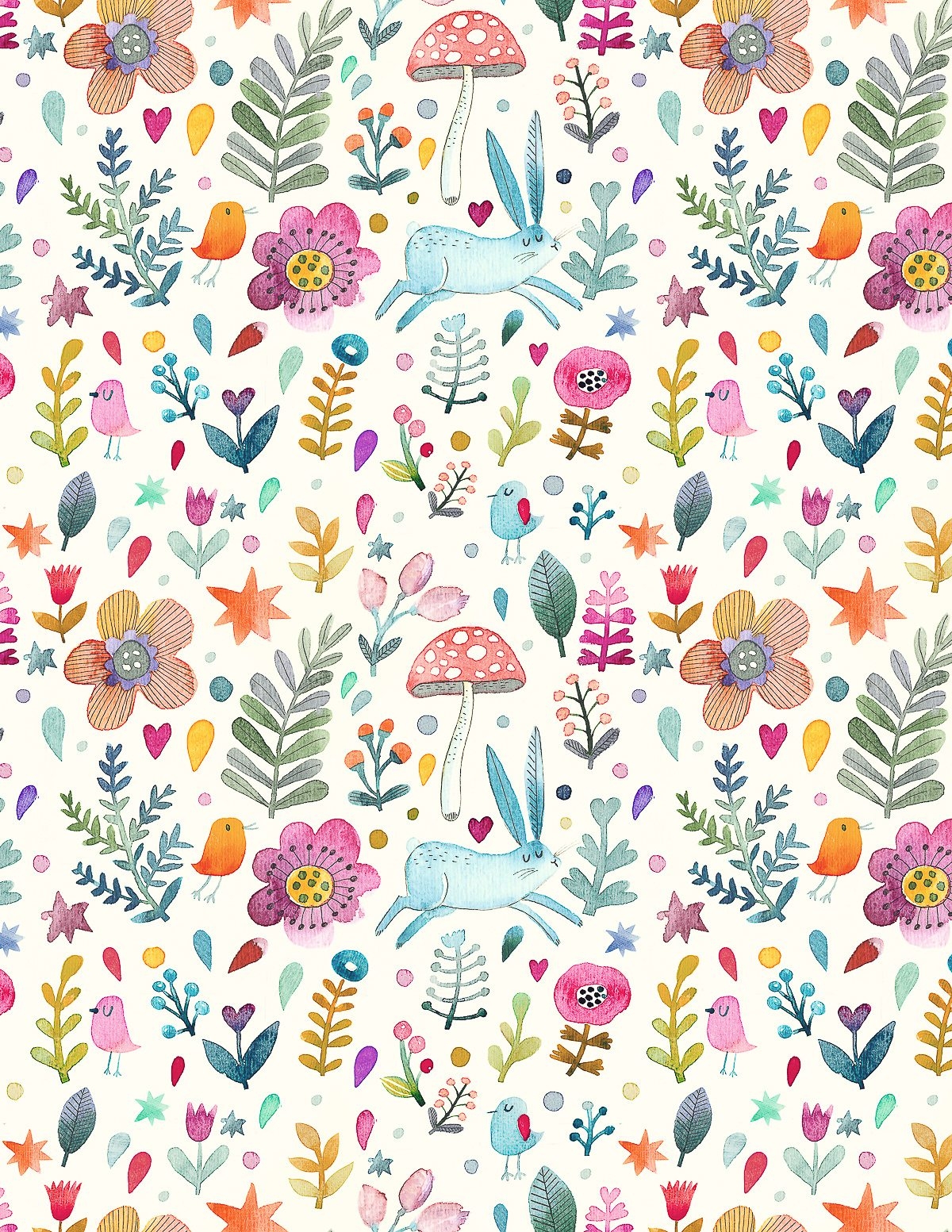 Sweet Watercolor Bunny Gift Wrap Free Printable TINSELBOX Sweet Watercolor Bunny Gift Wrap Free Printable TINSELBOX