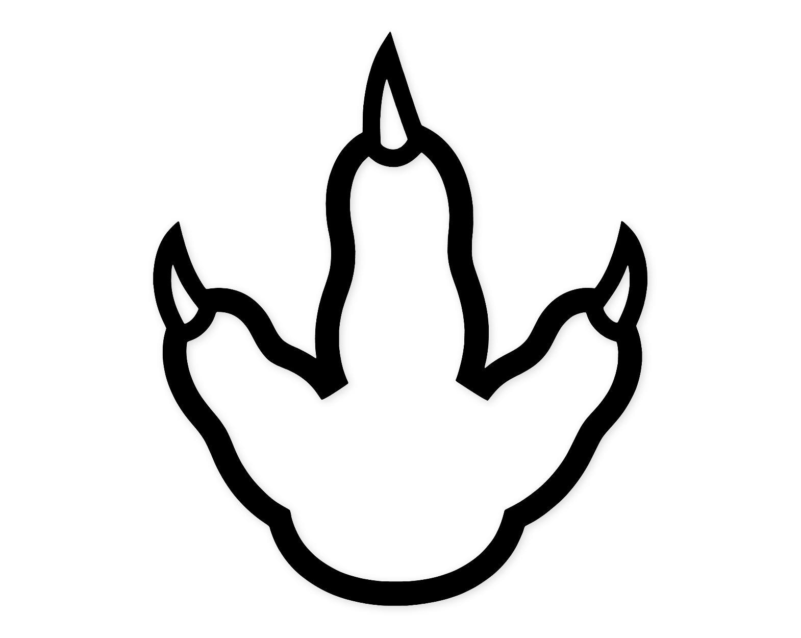 T rex Footprint Svg Png Bold High Contrast Design For Cricut Projects Etsy
