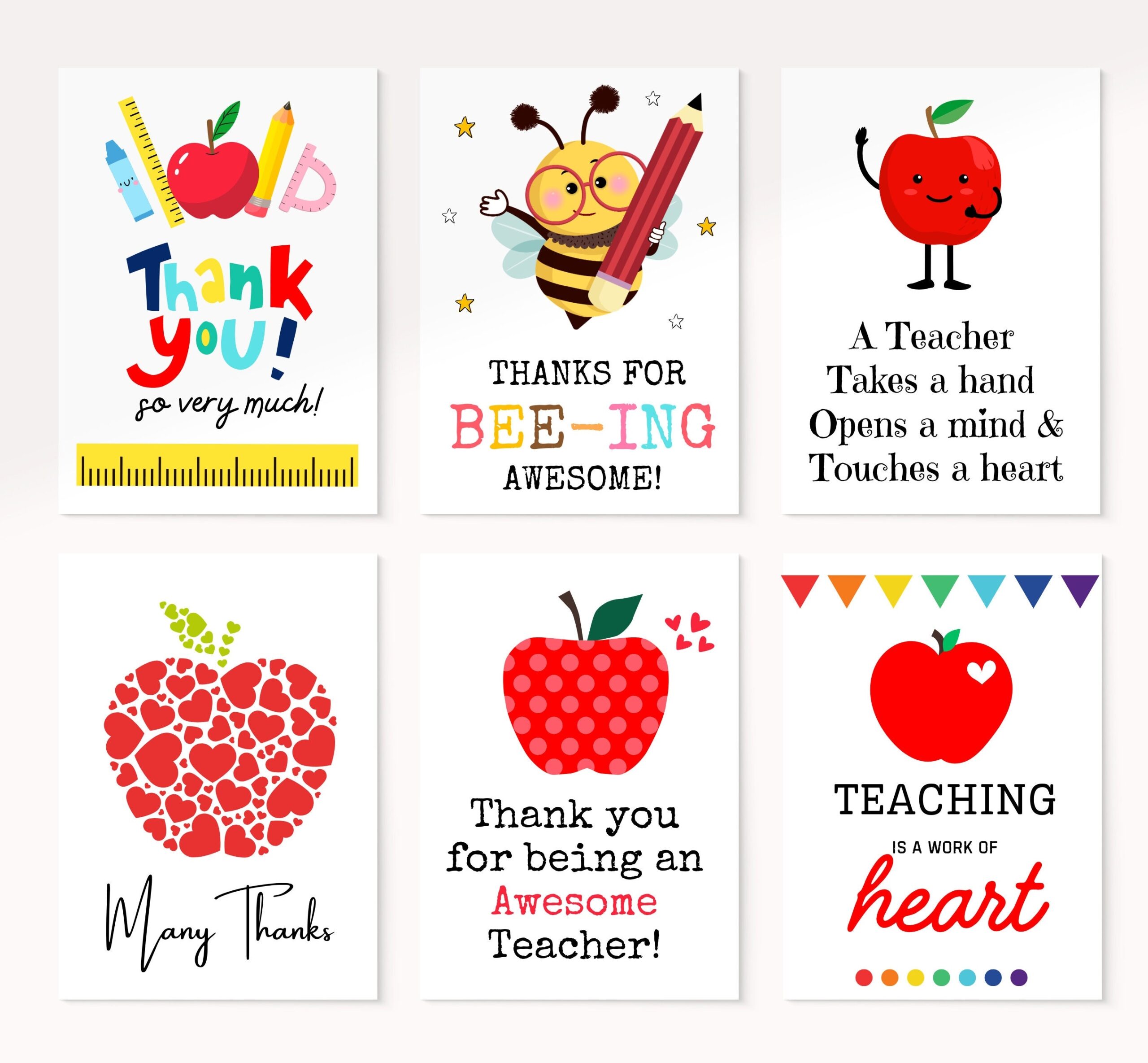 Printable Cards For Teacher Appreciation Week