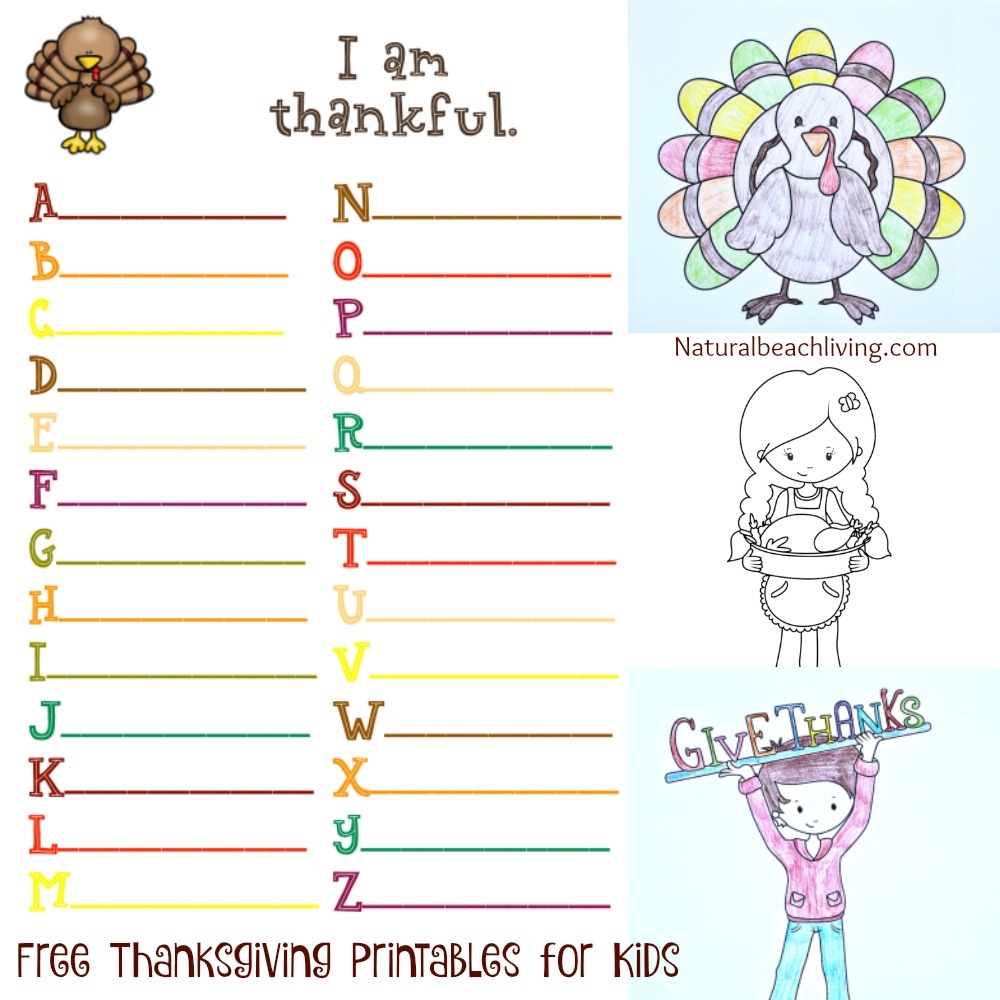 Thanksgiving Printables For Kids Natural Beach Living