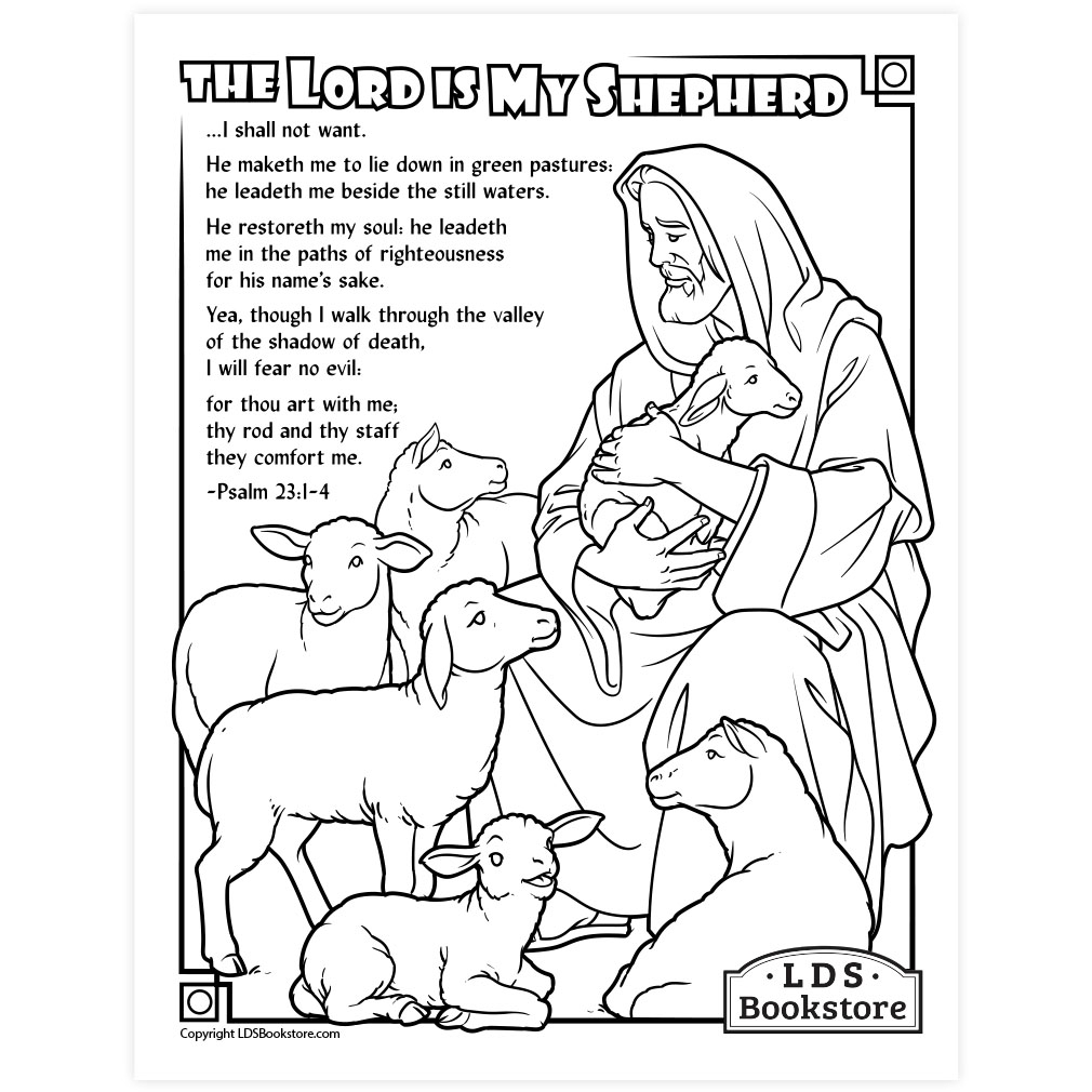 The Lord Is My Shepherd Coloring Page Printable The Lord Is My Shepherd Coloring Page Printable